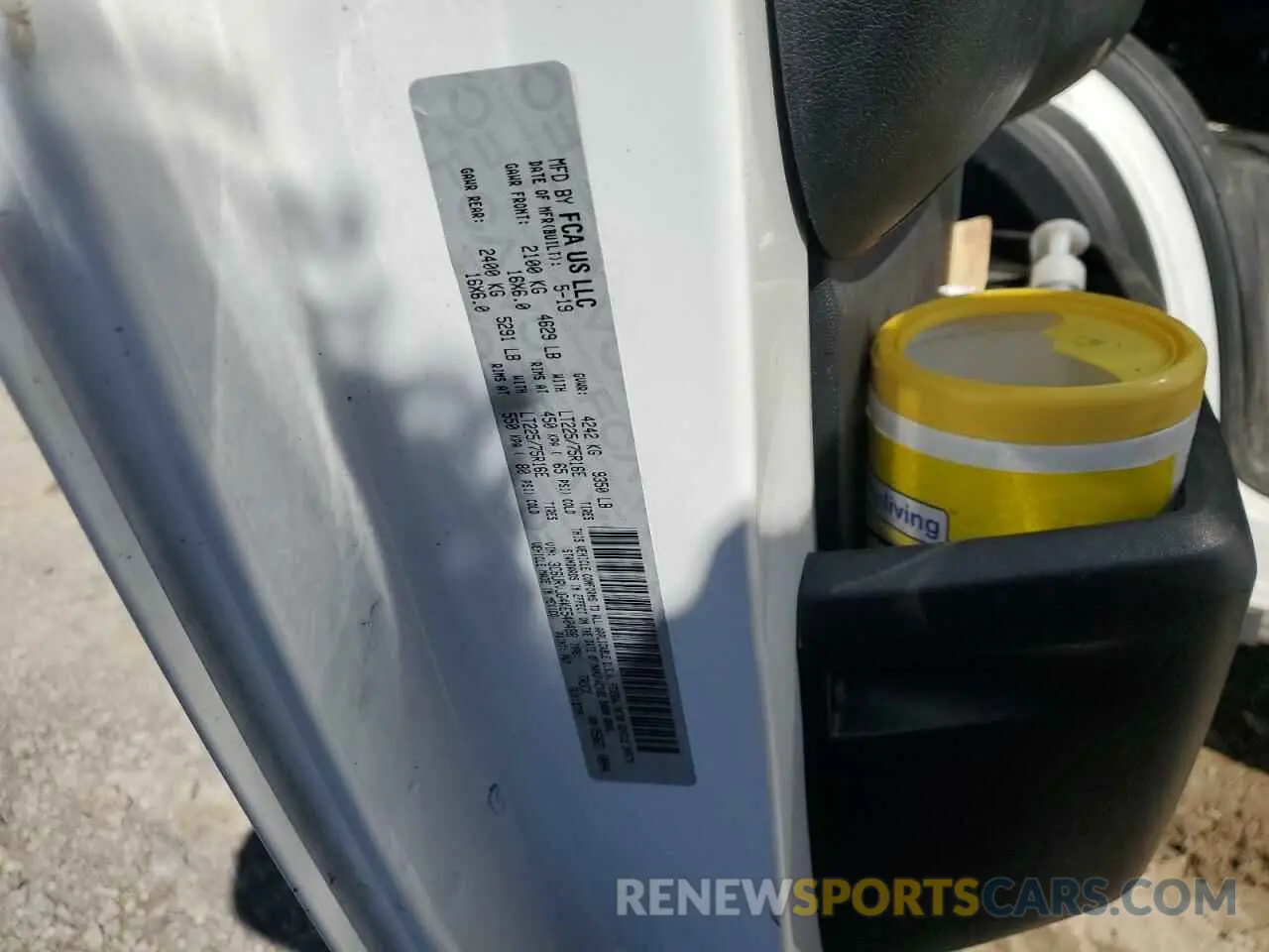 15 Photograph of a damaged car 3C6URVJG4KE540498 RAM All Models 2019