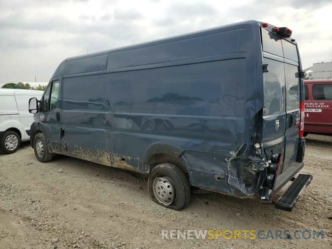 2 Photograph of a damaged car 3C6URVJG5KE544608 RAM All Models 2019