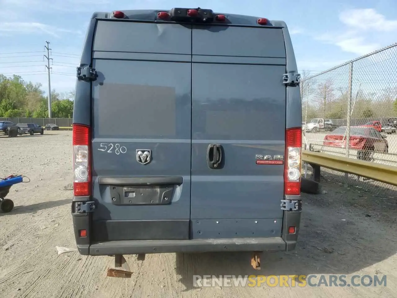 6 Photograph of a damaged car 3C6URVJG8KE555280 RAM All Models 2019