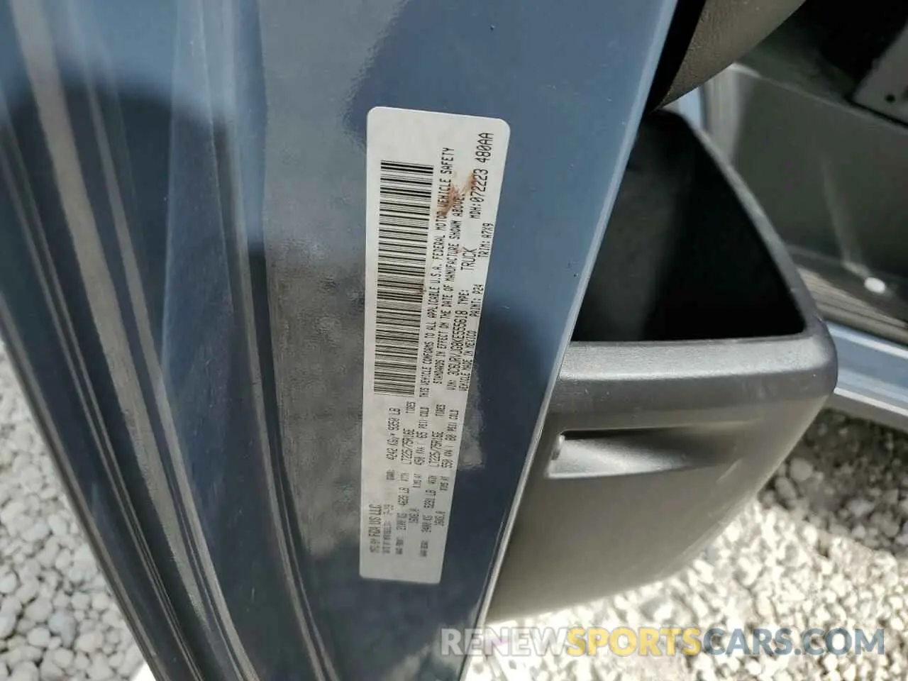 13 Photograph of a damaged car 3C6URVJG8KE555618 RAM All Models 2019