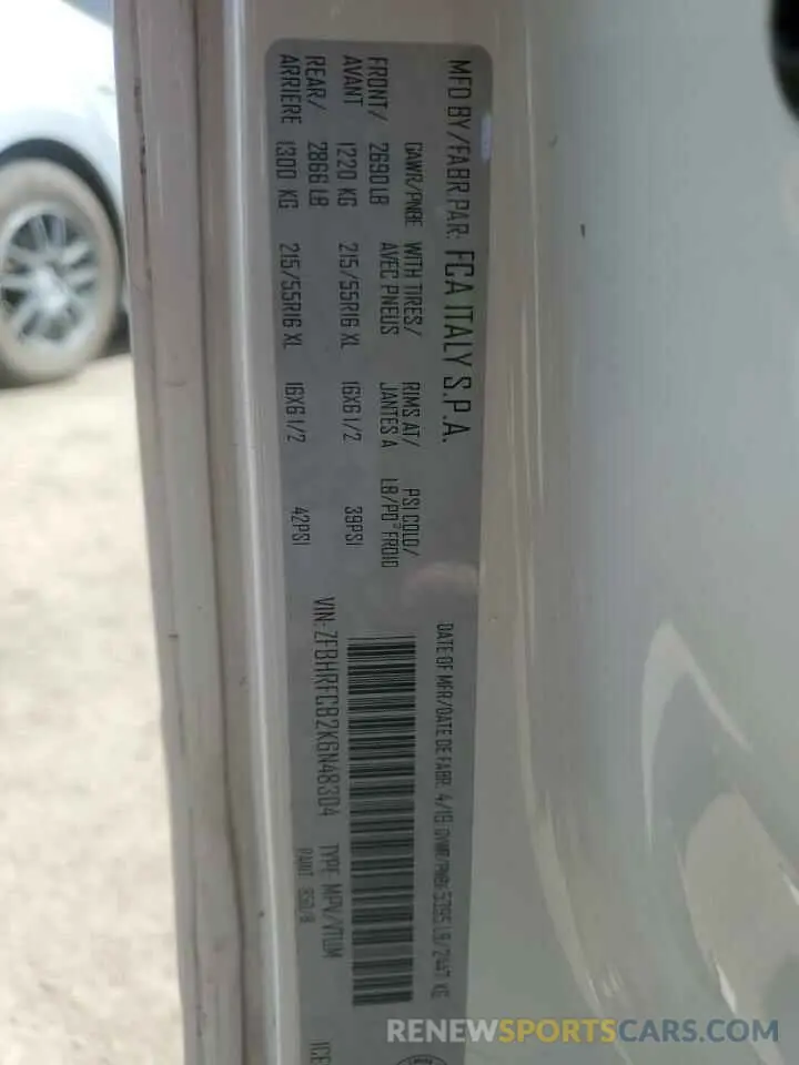 12 Photograph of a damaged car ZFBHRFCB2K6N48304 RAM All Models 2019