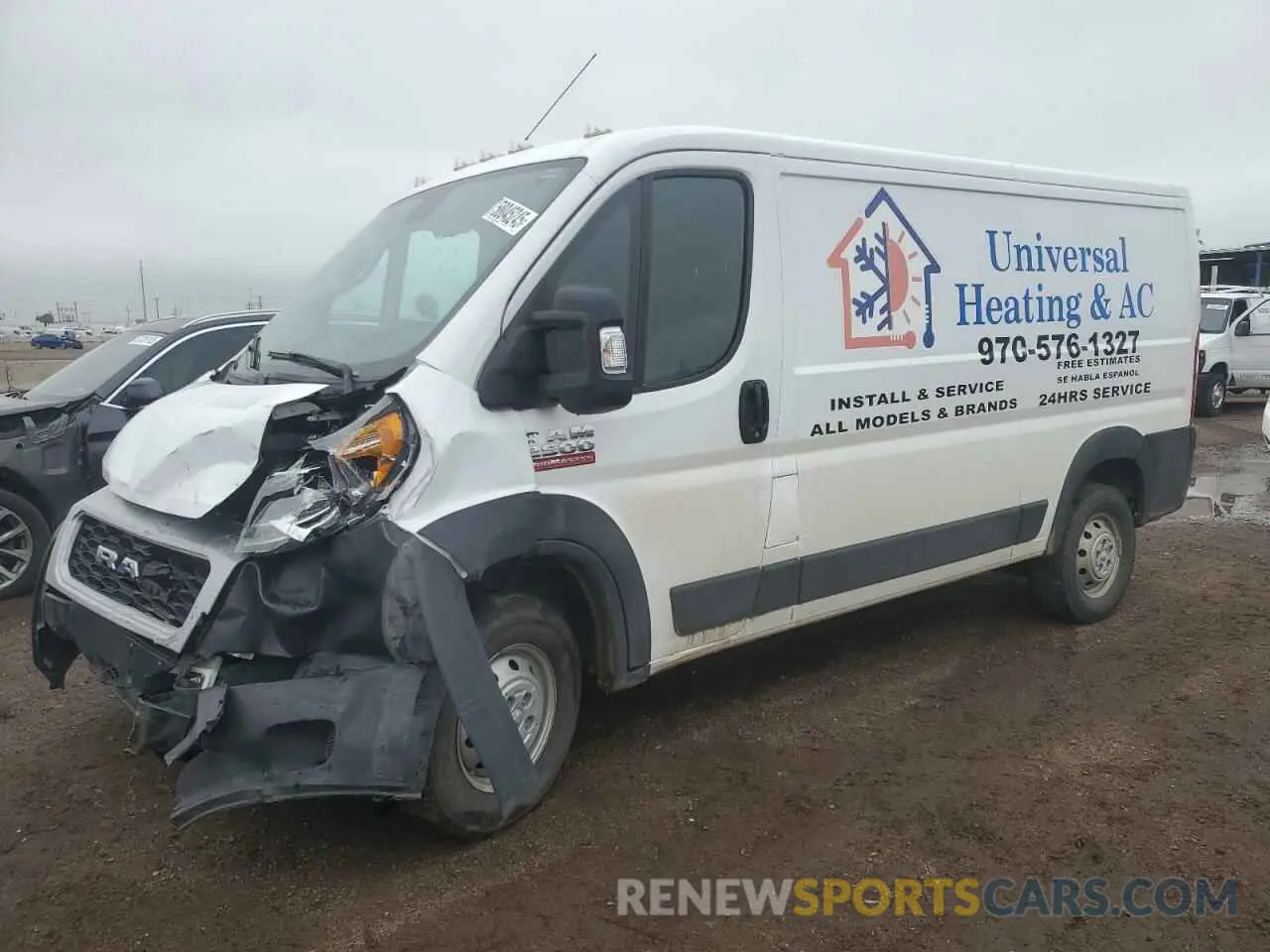 1 Photograph of a damaged car 3C6LRVVG6ME542634 RAM All Models 2021