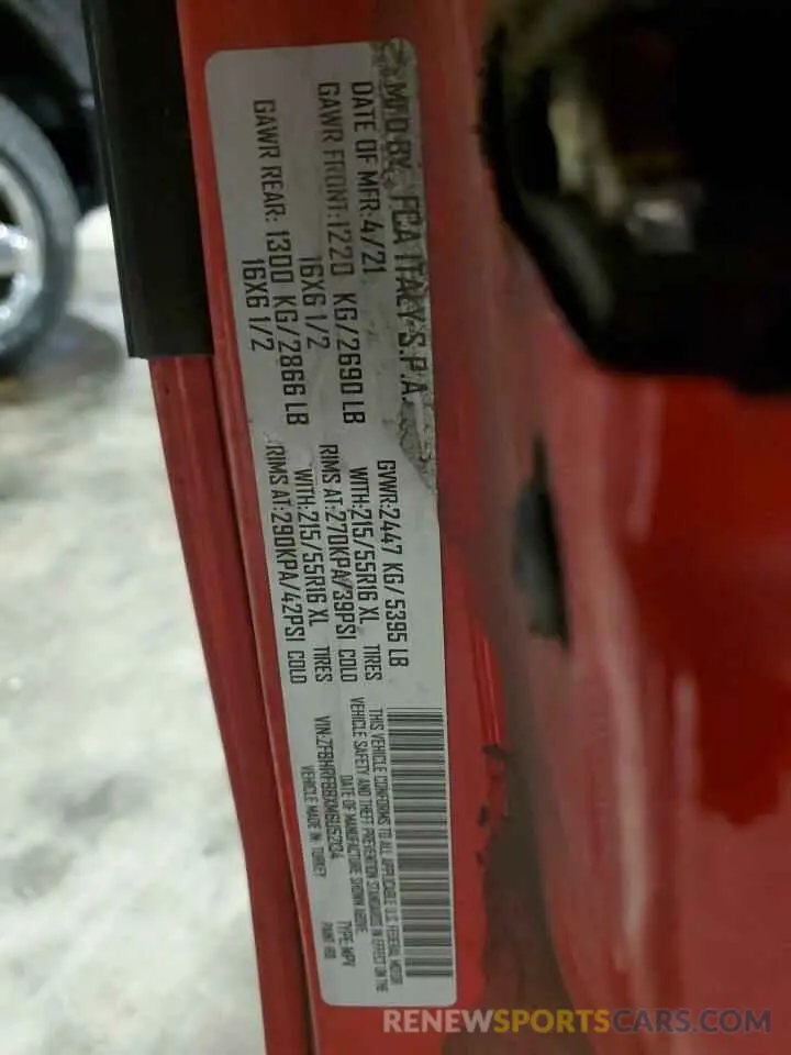 12 Photograph of a damaged car ZFBHRFBBXM6U52134 RAM All Models 2021