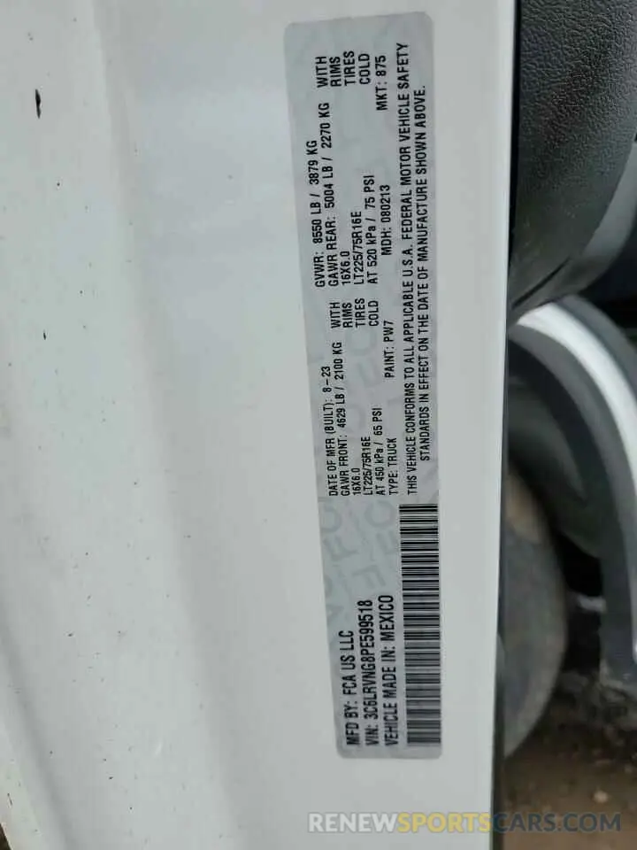 13 Photograph of a damaged car 3C6LRVNG8PE599518 RAM All Models 2023