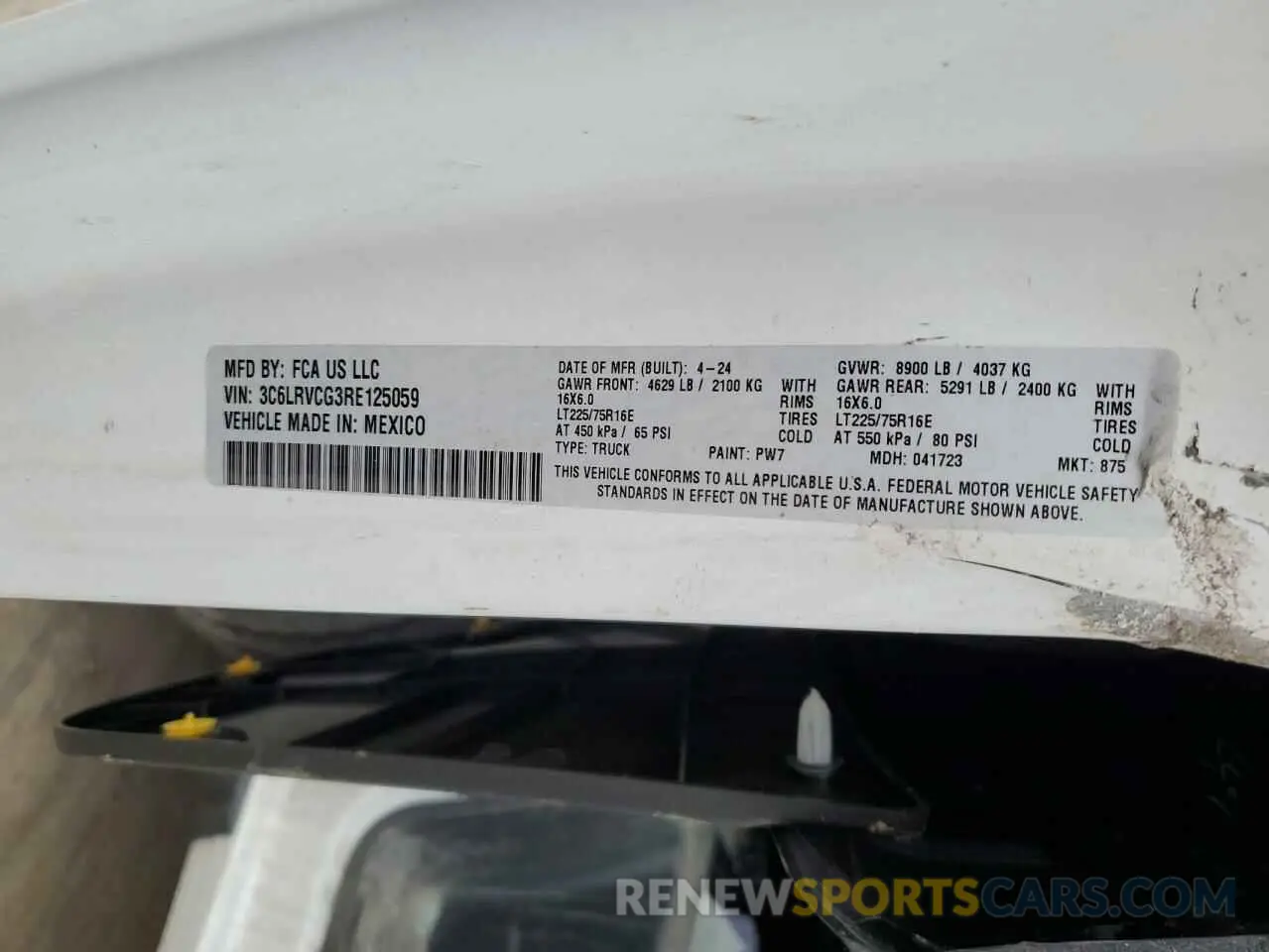 13 Photograph of a damaged car 3C6LRVCG3RE125059 RAM All Models 2024