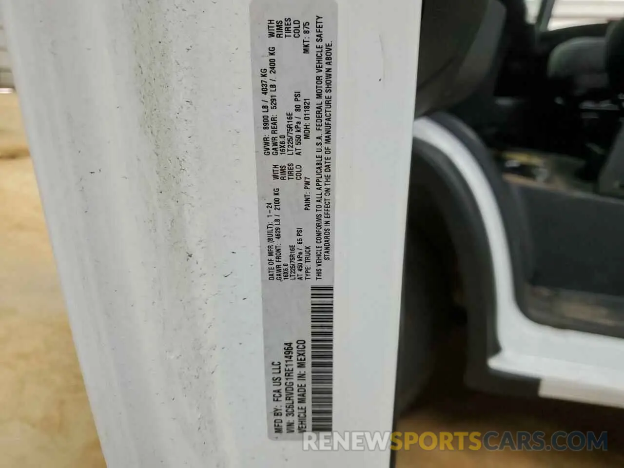 12 Photograph of a damaged car 3C6LRVDG1RE114964 RAM All Models 2024