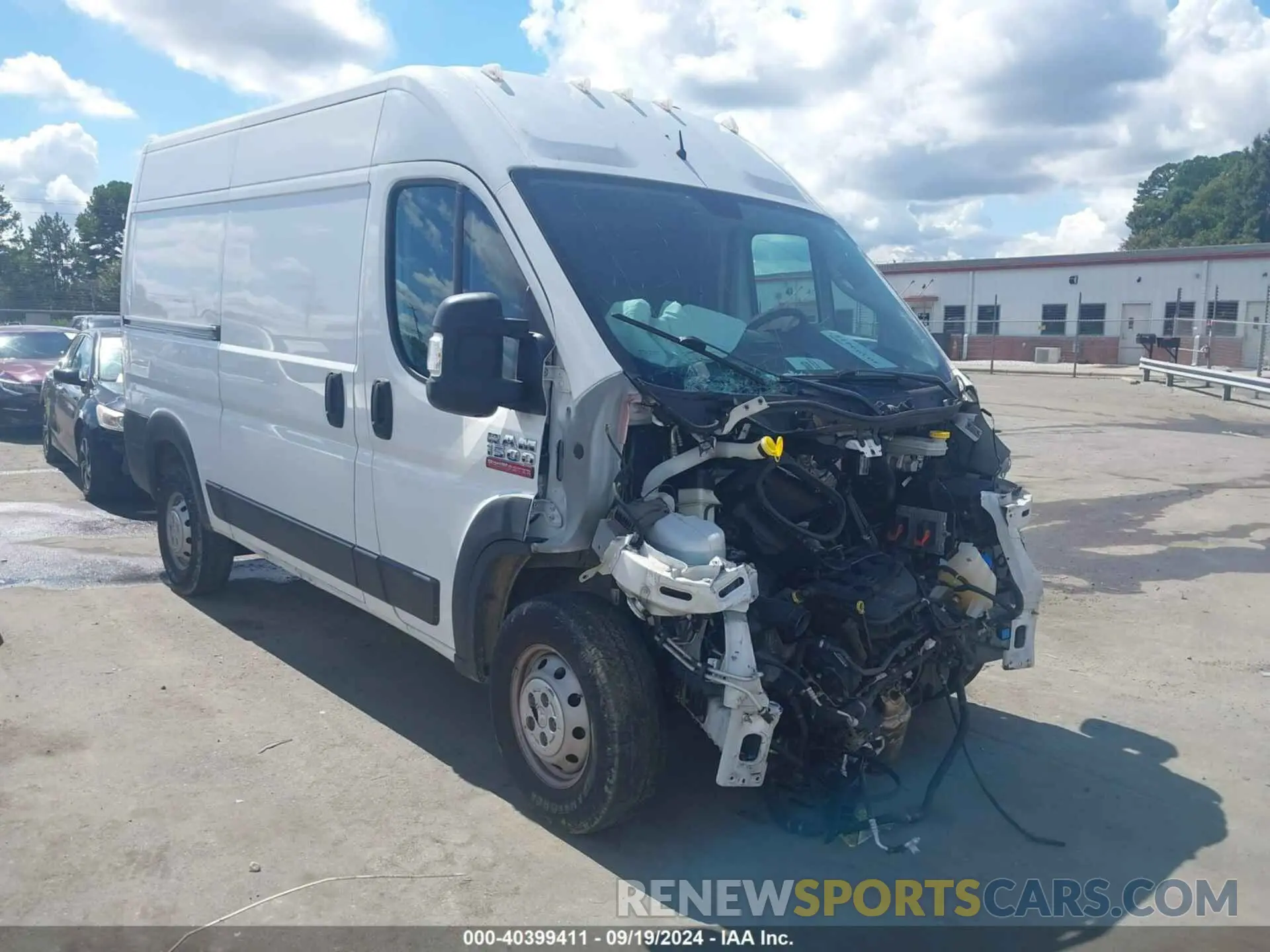1 Photograph of a damaged car 3C6TRVBG6KE556406 RAM PROMASTER 1500 2019