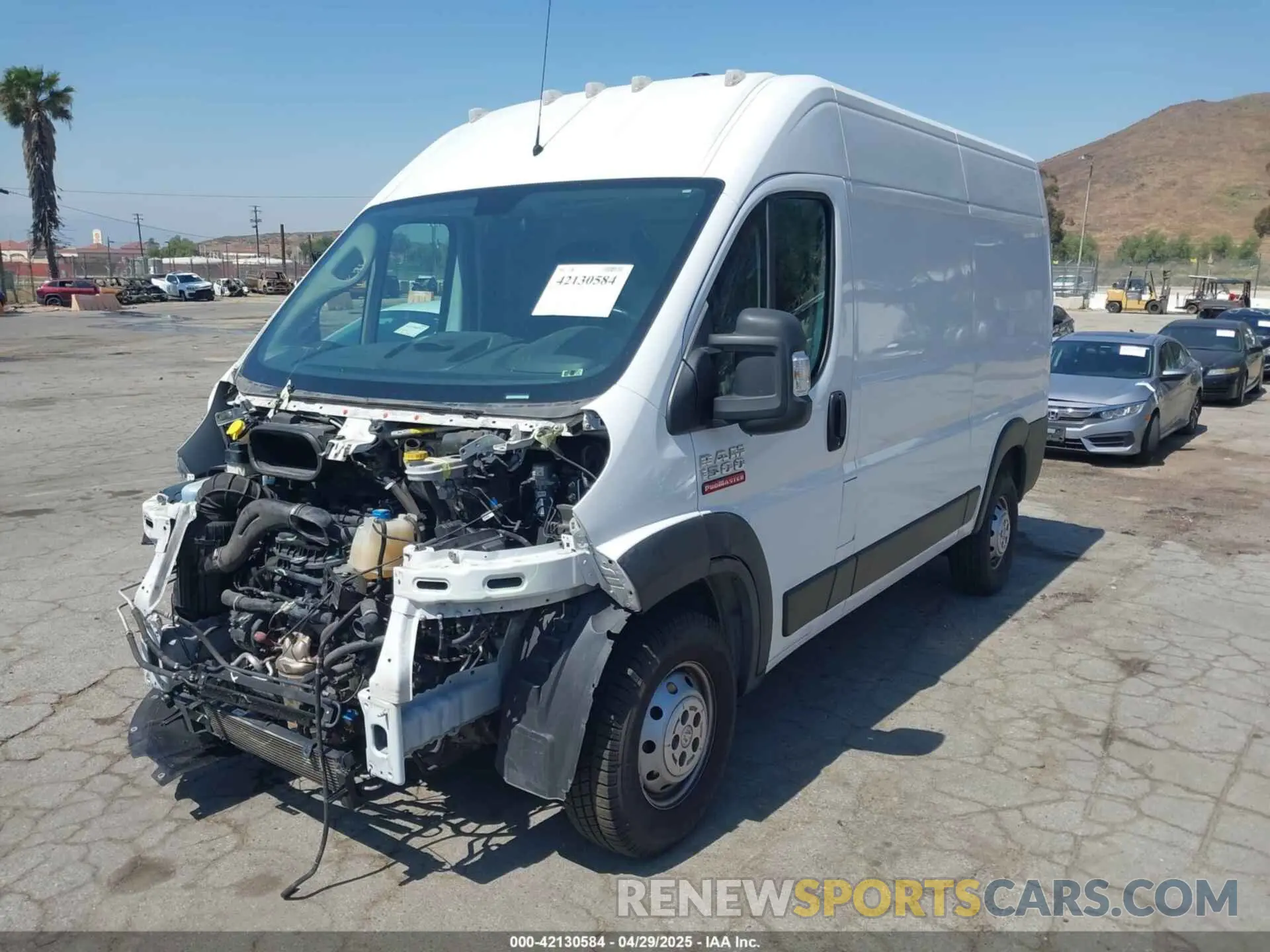 2 Photograph of a damaged car 3C6TRVBG9KE515865 RAM PROMASTER 1500 2019