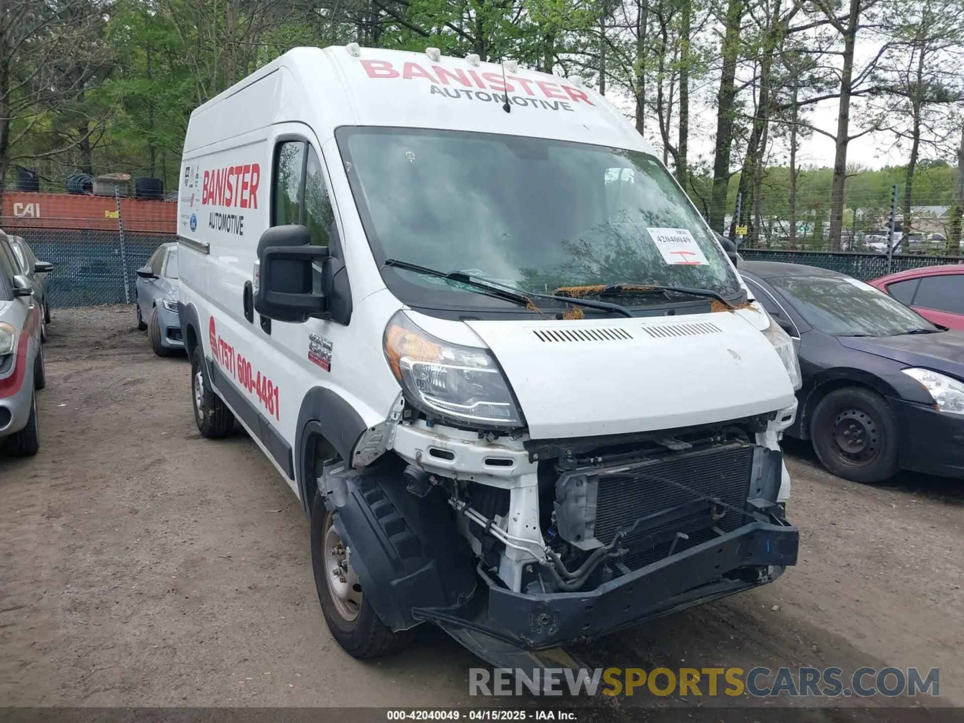1 Photograph of a damaged car 3C6TRVBG2LE127216 RAM PROMASTER 1500 2020