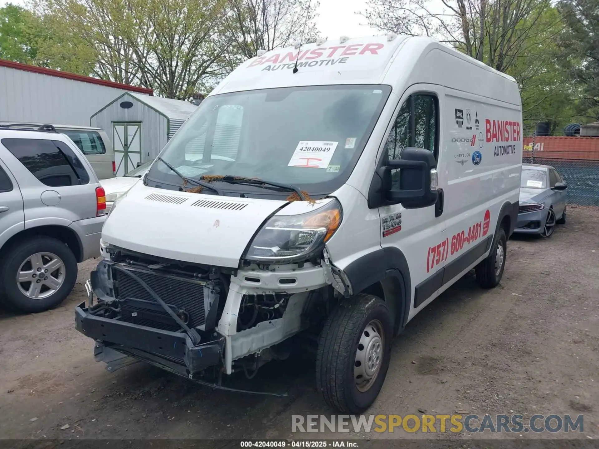 2 Photograph of a damaged car 3C6TRVBG2LE127216 RAM PROMASTER 1500 2020