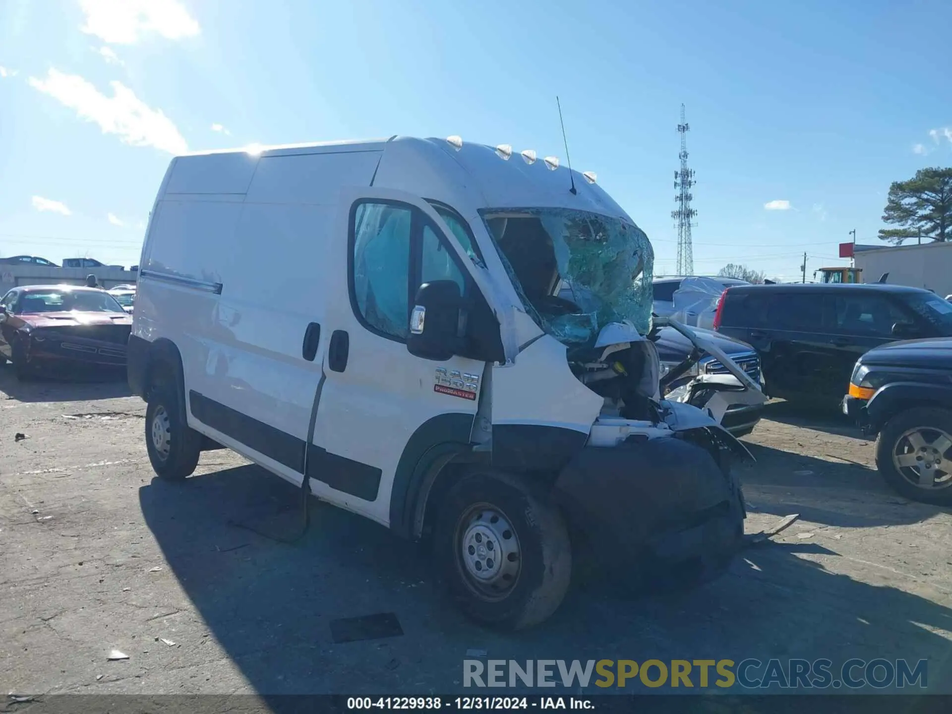1 Photograph of a damaged car 3C6TRVBG8LE127219 RAM PROMASTER 1500 2020