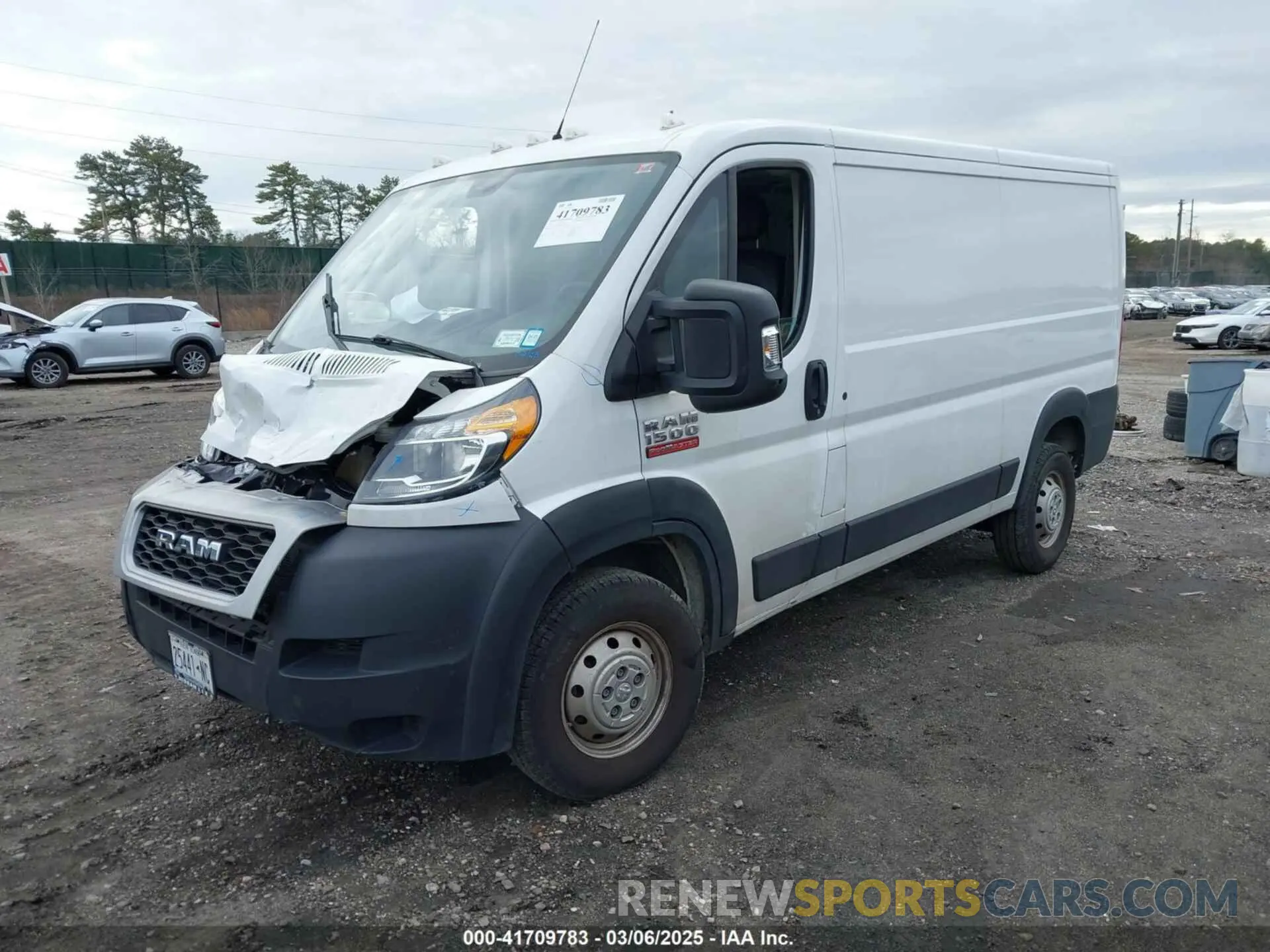 2 Photograph of a damaged car 3C6LRVAGXME559894 RAM PROMASTER 1500 2021