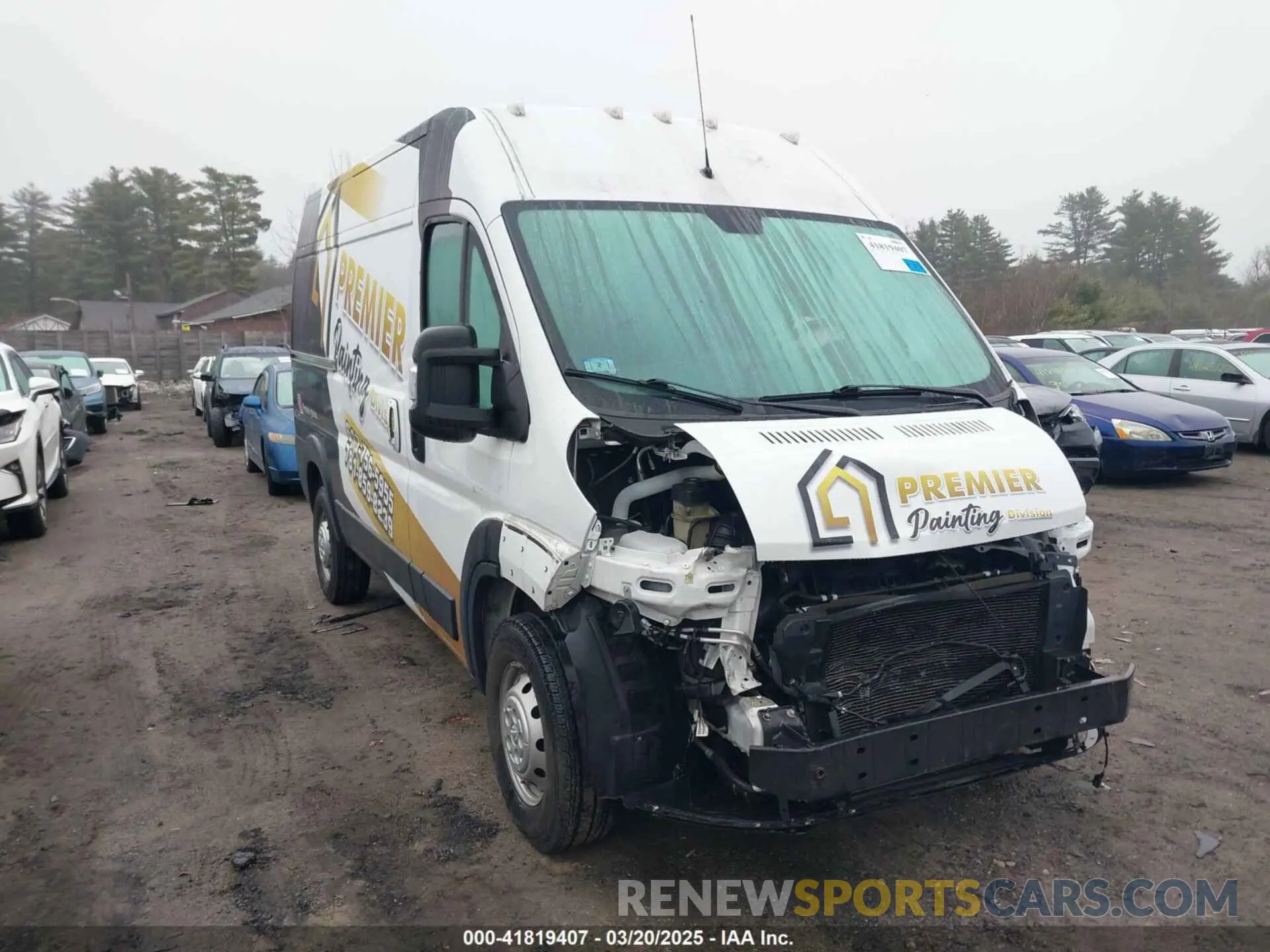 1 Photograph of a damaged car 3C6LRVBG1ME578185 RAM PROMASTER 1500 2021