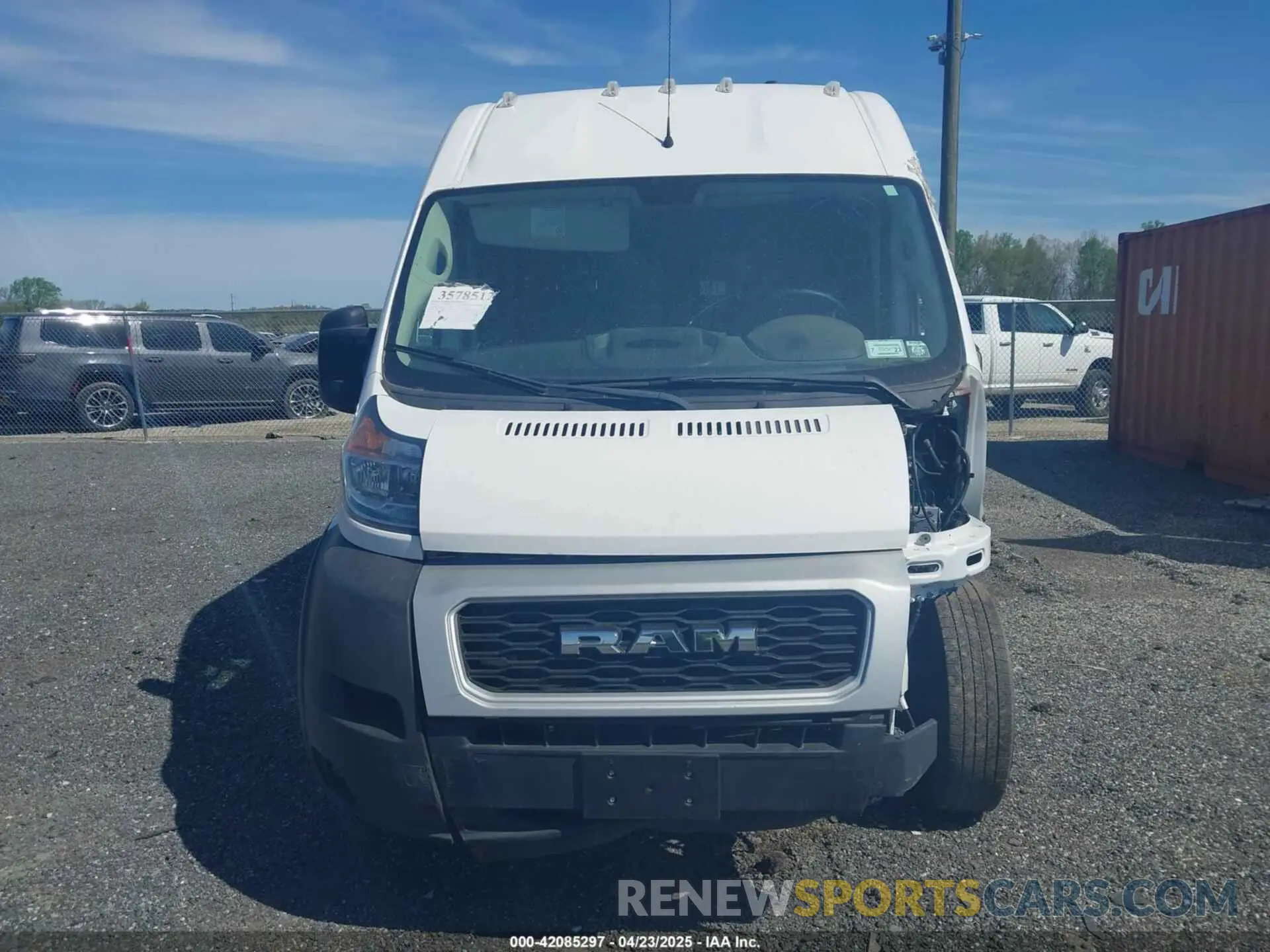 12 Photograph of a damaged car 3C6LRVBG5ME527045 RAM PROMASTER 1500 2021