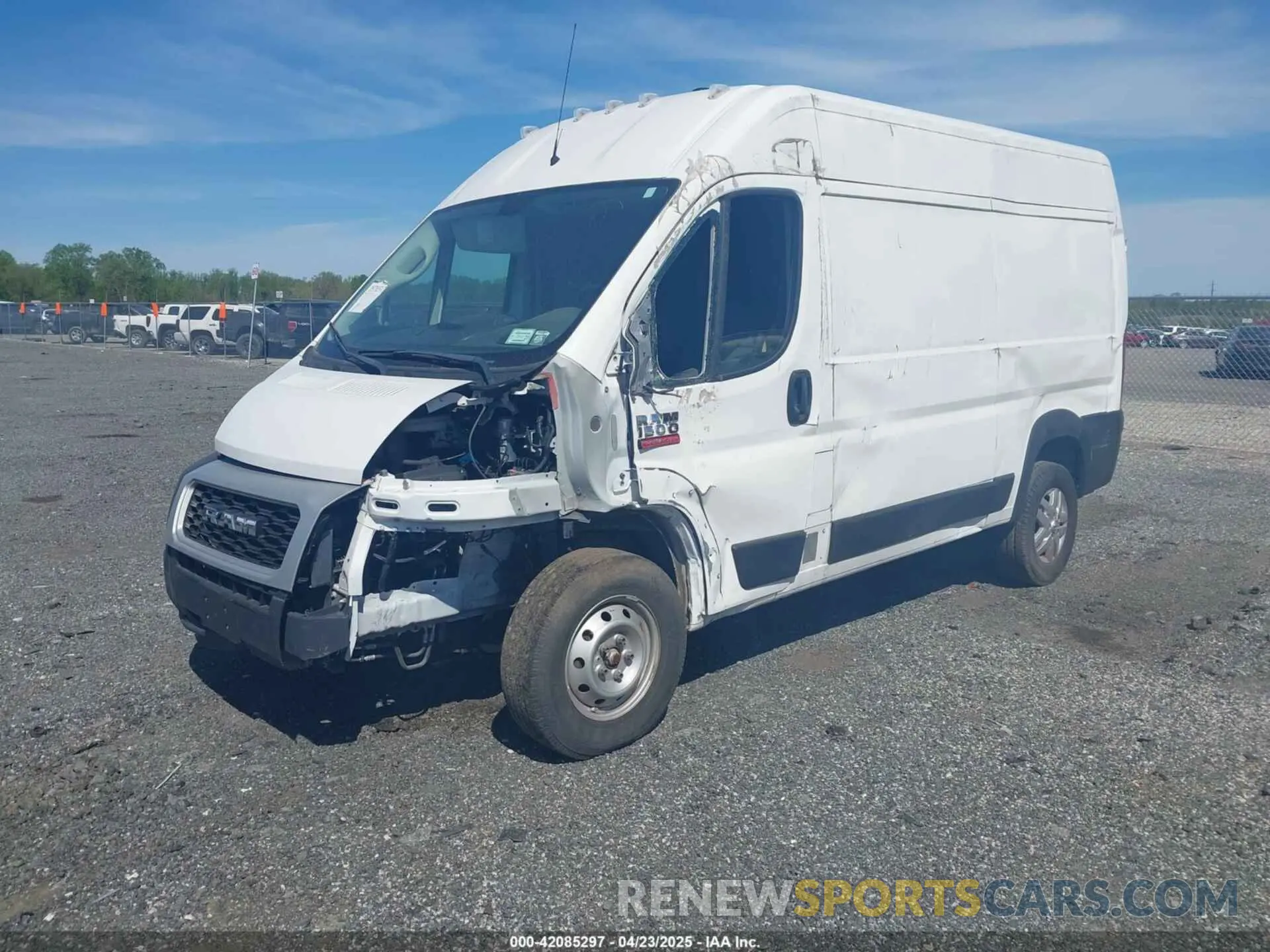 2 Photograph of a damaged car 3C6LRVBG5ME527045 RAM PROMASTER 1500 2021