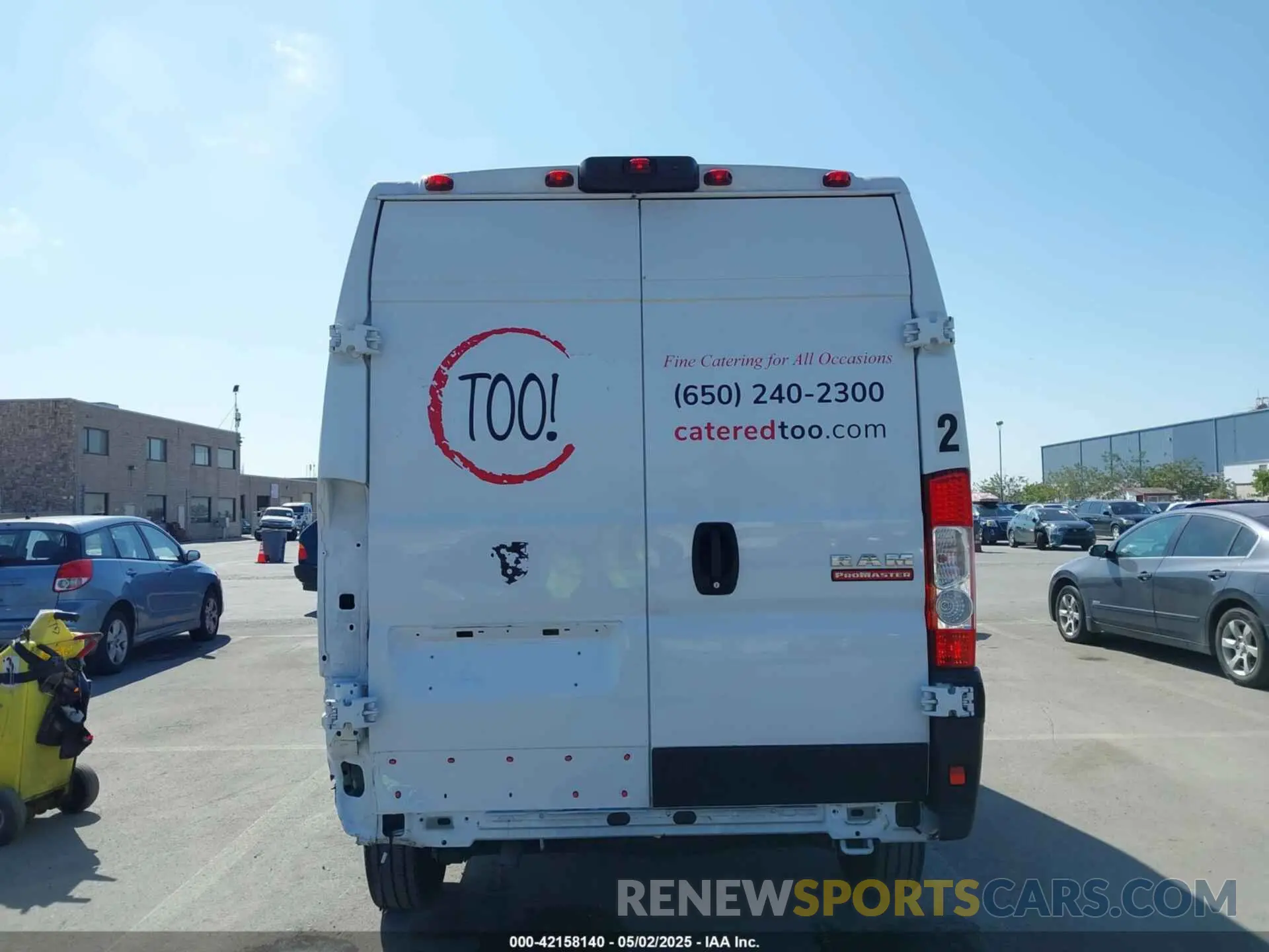 15 Photograph of a damaged car 3C6LRVBG5ME567156 RAM PROMASTER 1500 2021