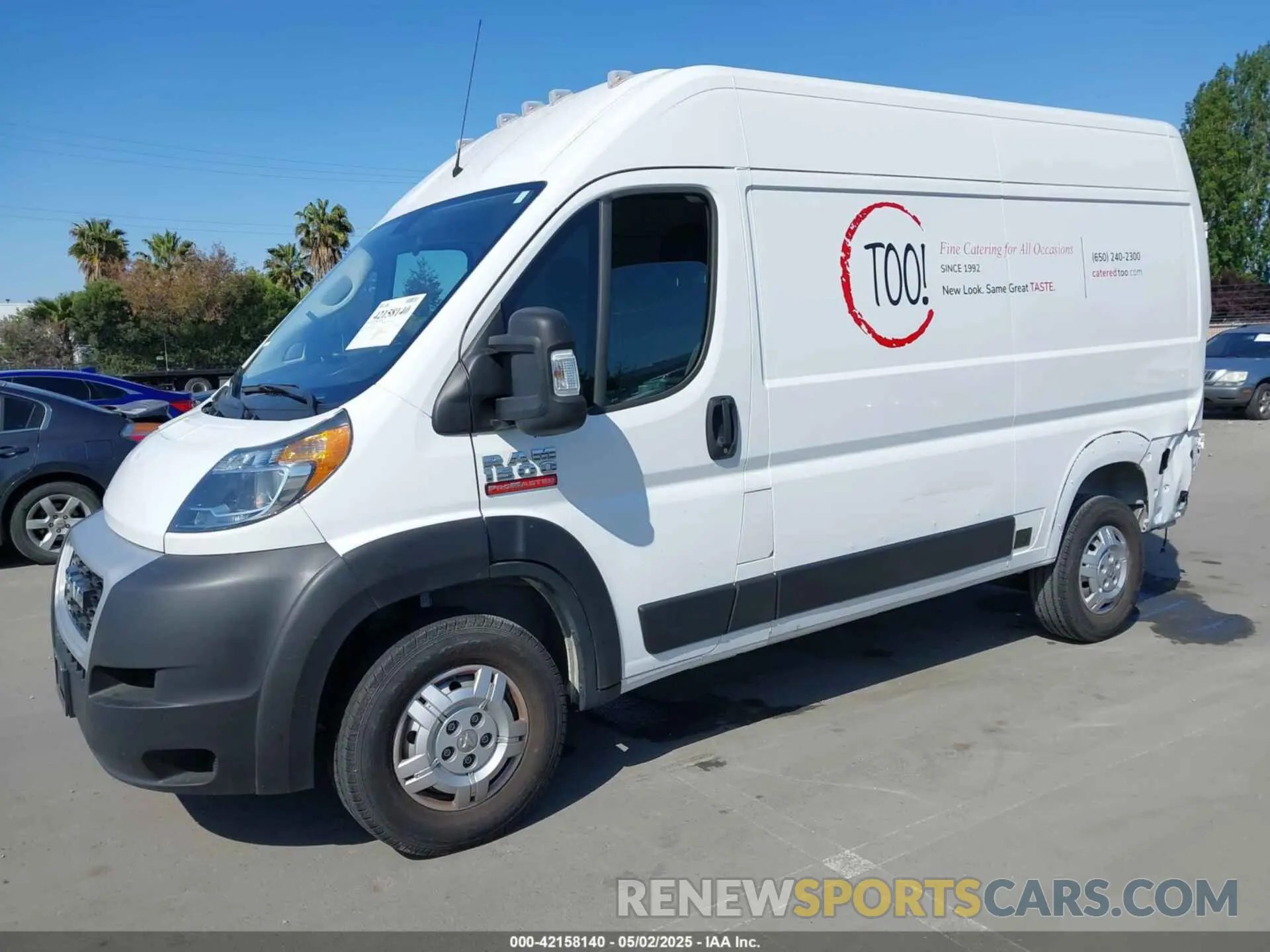 2 Photograph of a damaged car 3C6LRVBG5ME567156 RAM PROMASTER 1500 2021