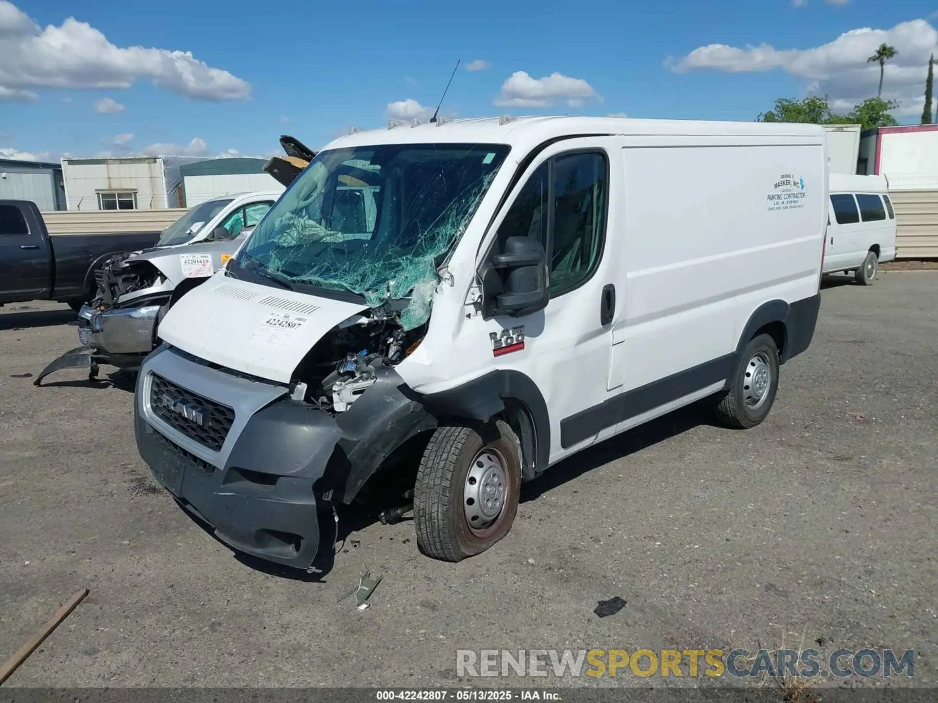 2 Photograph of a damaged car 3C6LRVNG3ME546155 RAM PROMASTER 1500 2021