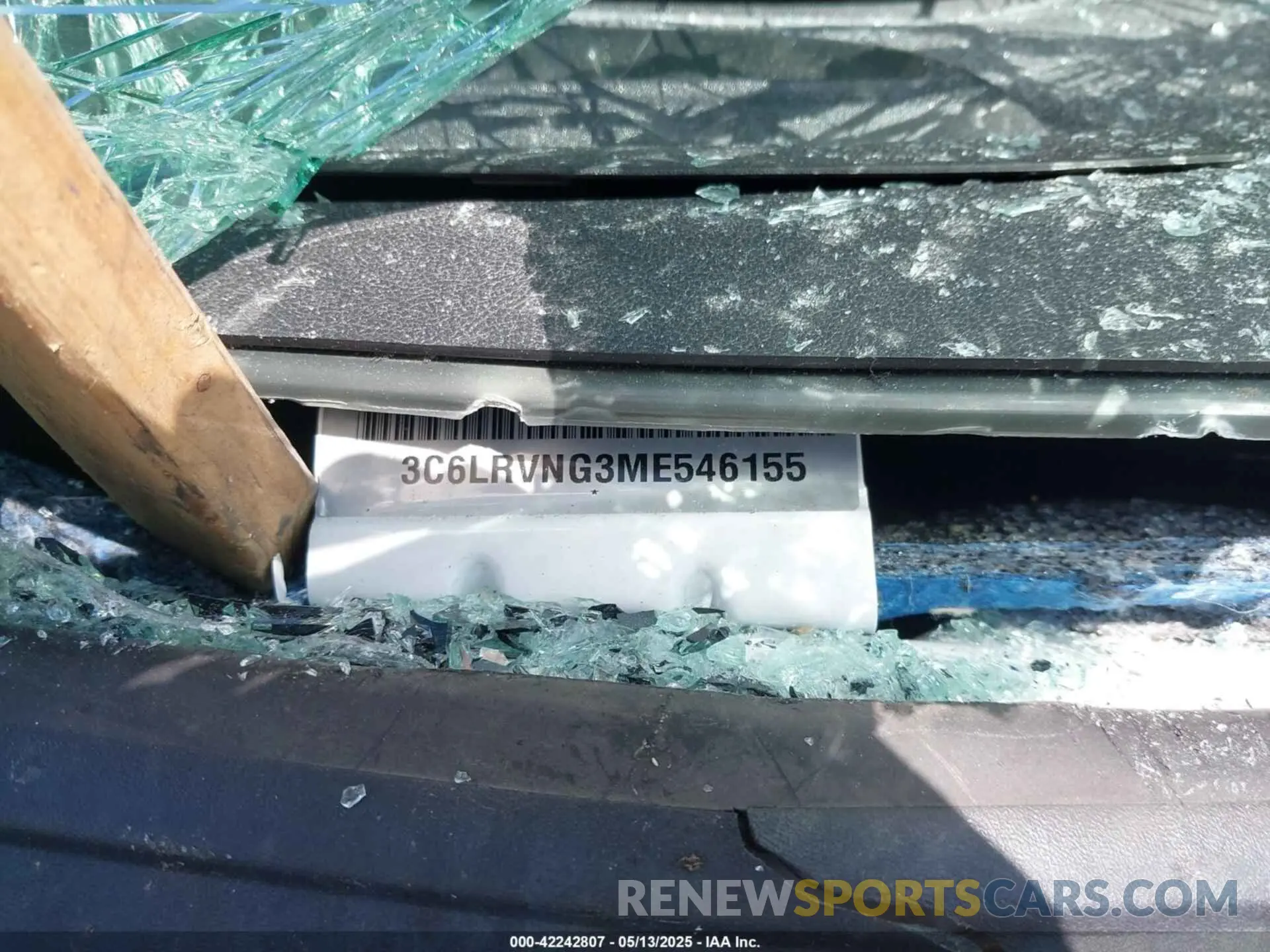 9 Photograph of a damaged car 3C6LRVNG3ME546155 RAM PROMASTER 1500 2021