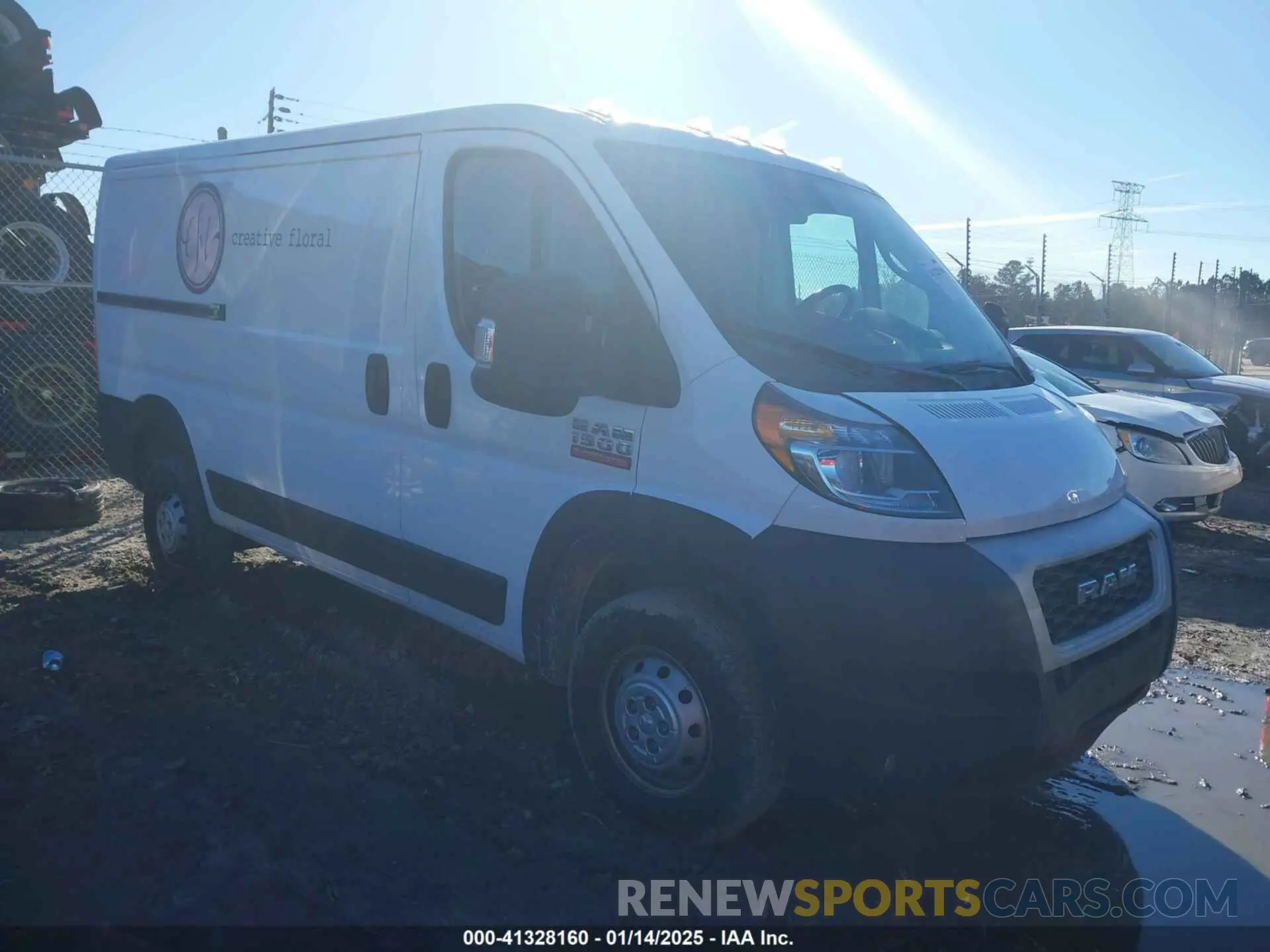 1 Photograph of a damaged car 3C6LRVAG8NE124566 RAM PROMASTER 1500 2022