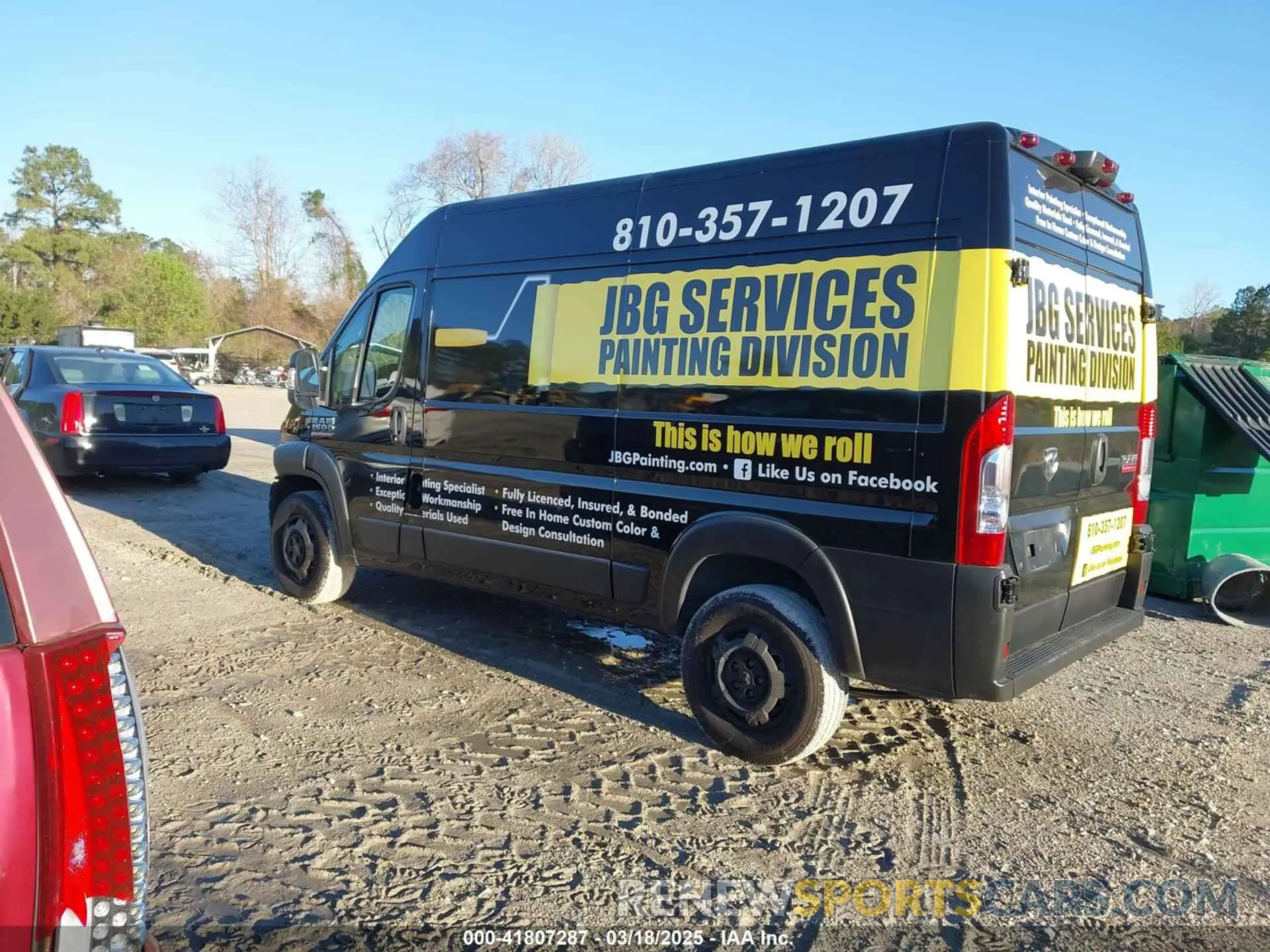 3 Photograph of a damaged car 3C6LRVBG2NE119149 RAM PROMASTER 1500 2022