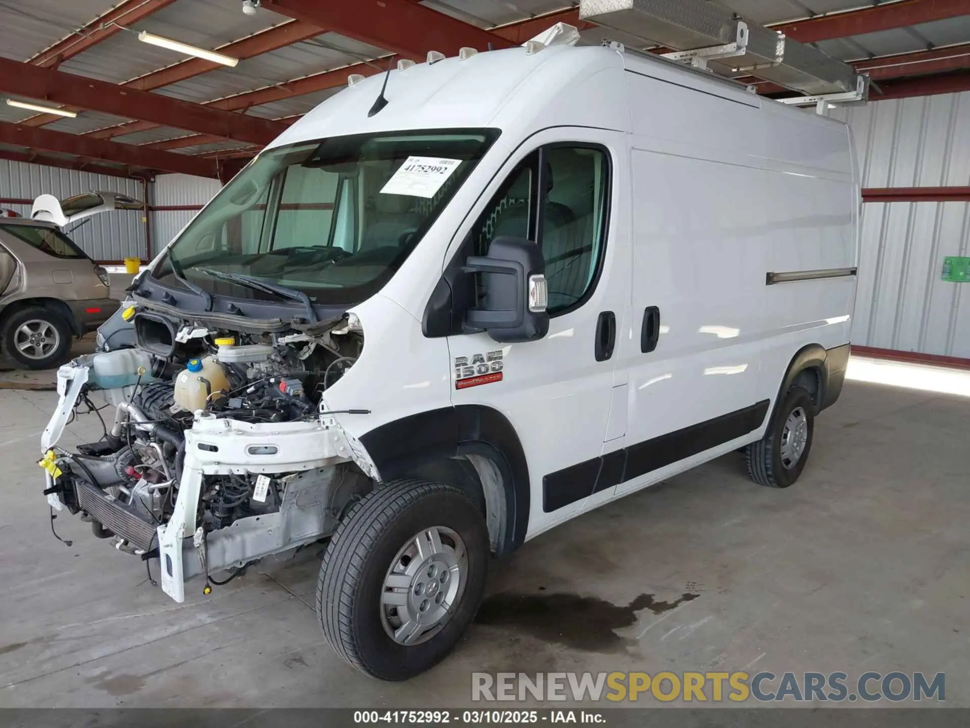 2 Photograph of a damaged car 3C6LRVBG6NE118795 RAM PROMASTER 1500 2022