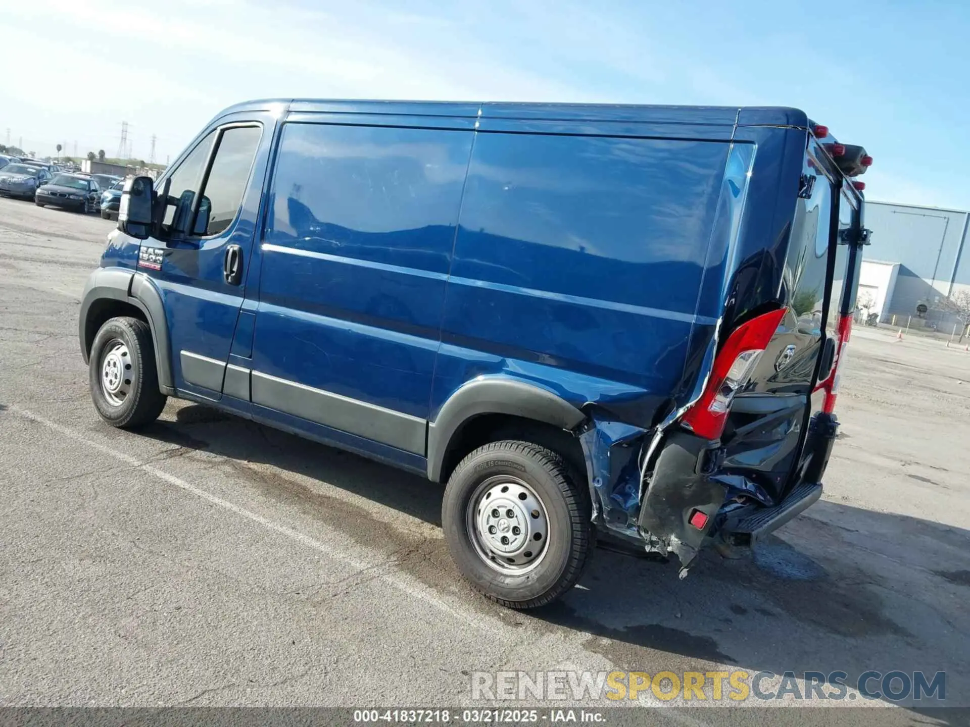 3 Photograph of a damaged car 3C6LRVNG5NE121179 RAM PROMASTER 1500 2022