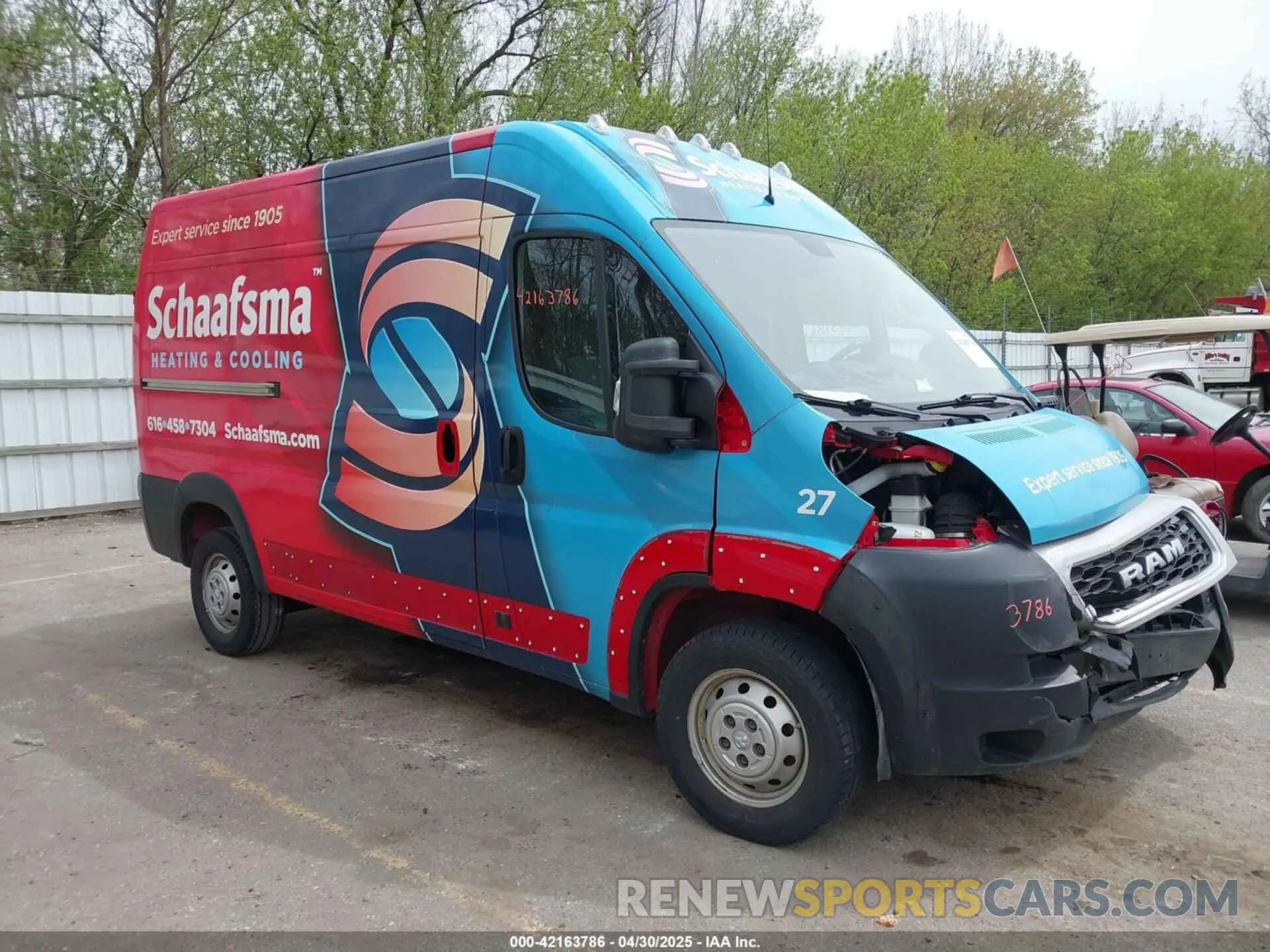 1 Photograph of a damaged car 3C6TRVCG0KE509757 RAM PROMASTER 2500 2019