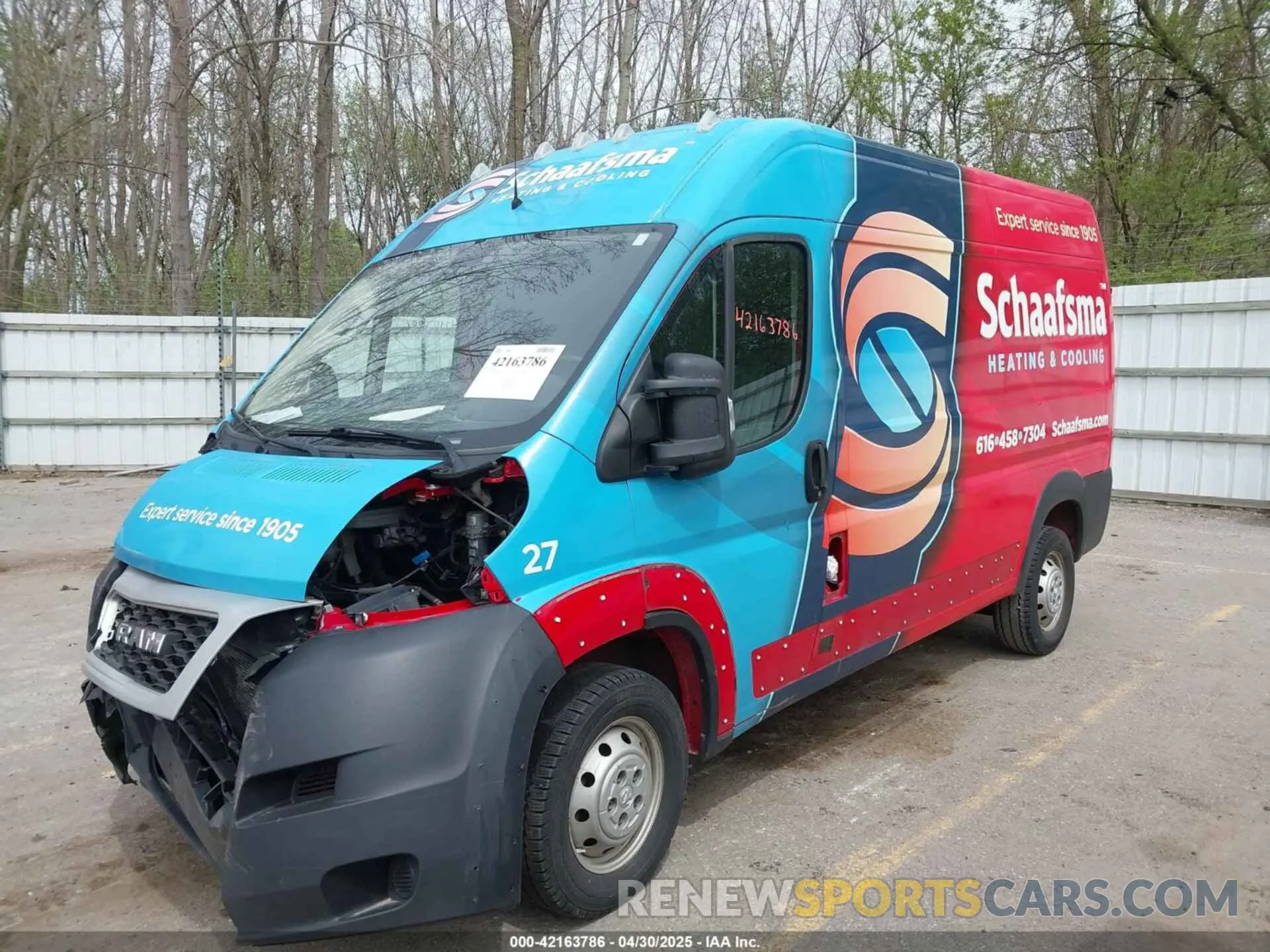 2 Photograph of a damaged car 3C6TRVCG0KE509757 RAM PROMASTER 2500 2019
