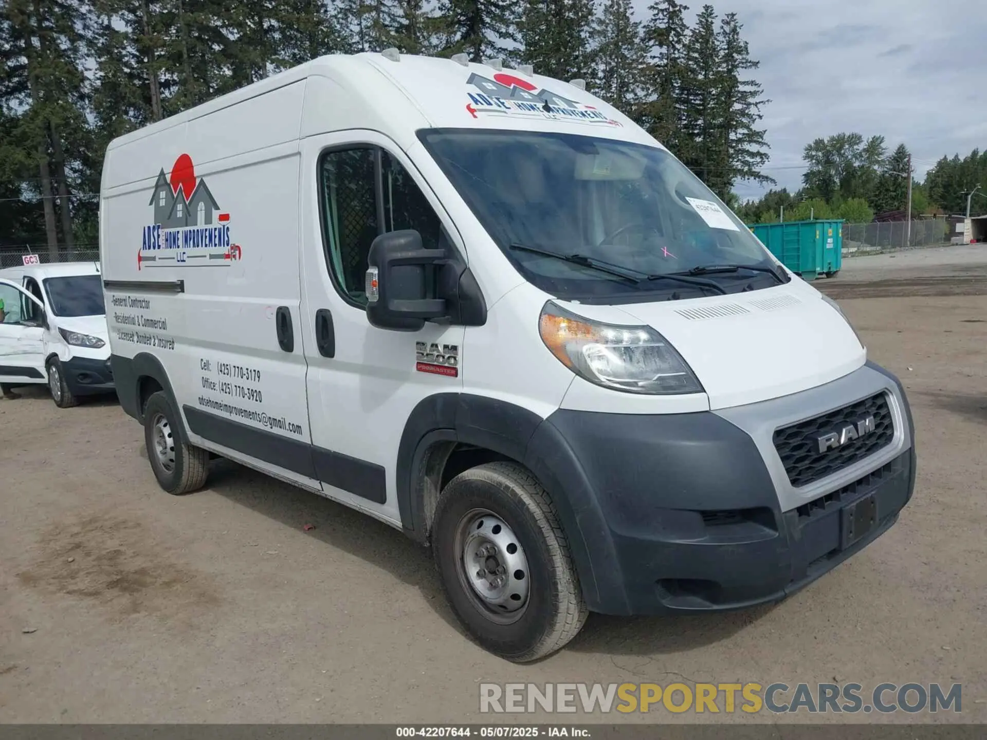 1 Photograph of a damaged car 3C6TRVCG7KE530928 RAM PROMASTER 2500 2019
