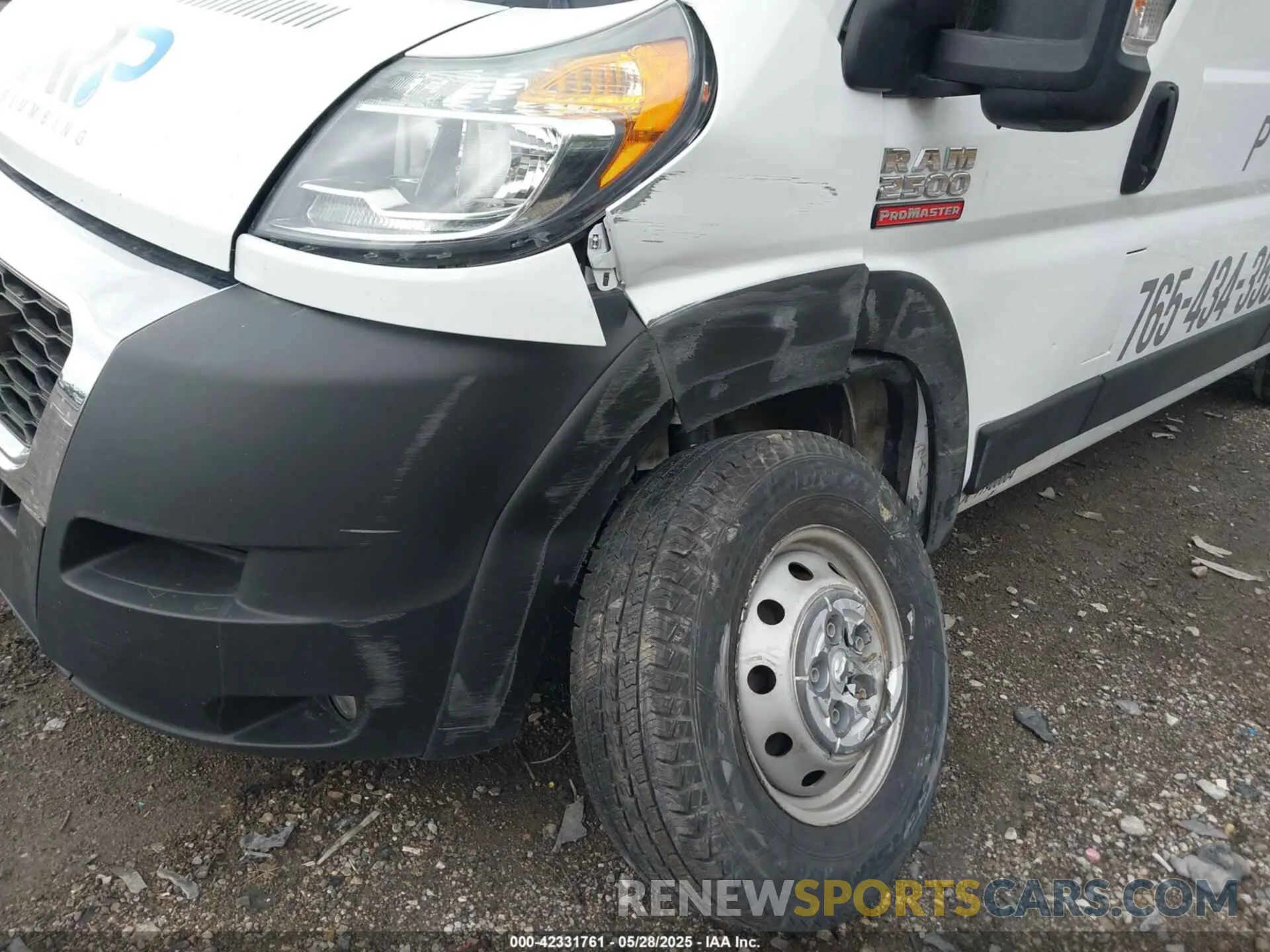 6 Photograph of a damaged car 3C6TRVDG1KE534374 RAM PROMASTER 2500 2019