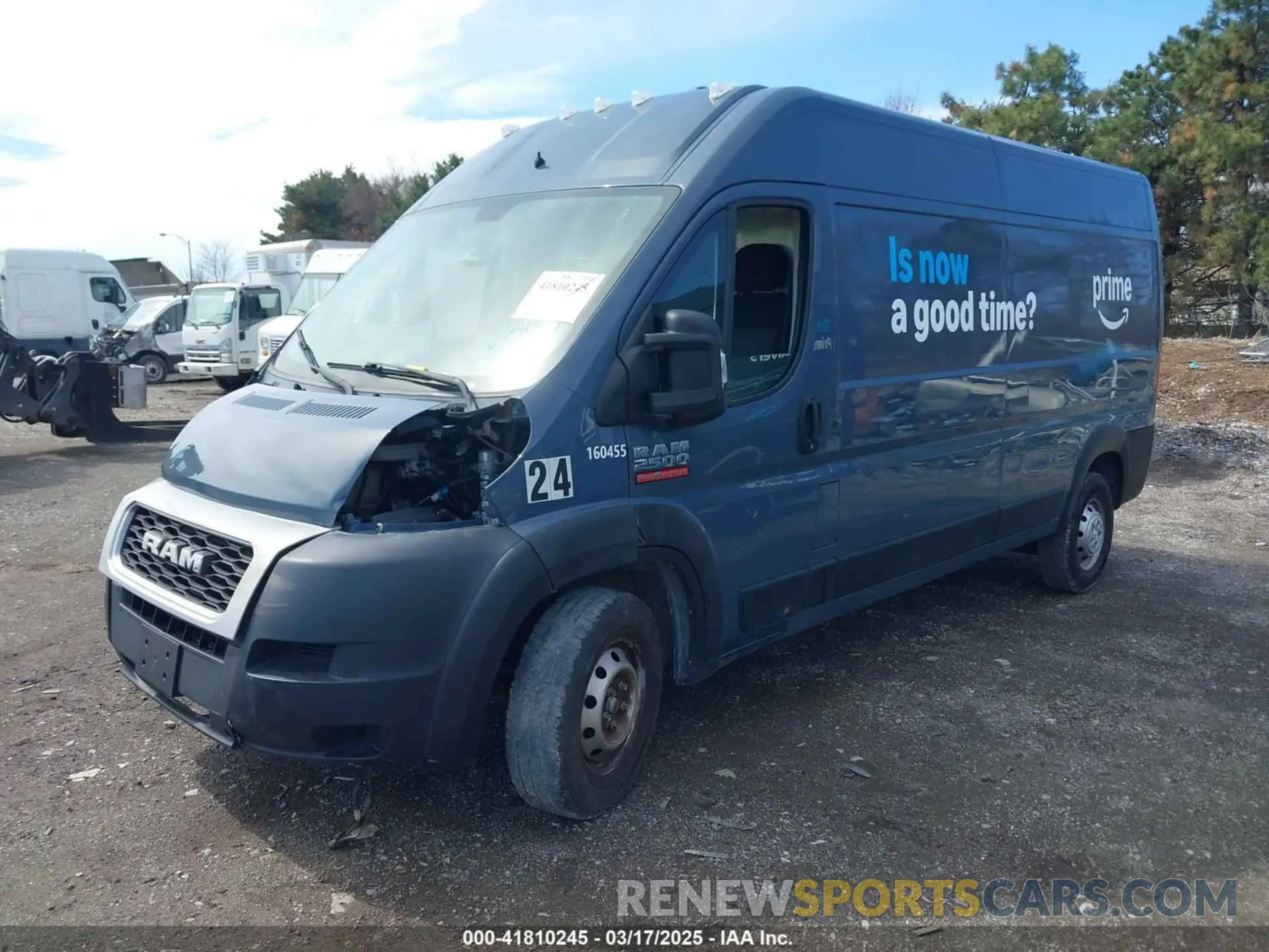 2 Photograph of a damaged car 3C6TRVDG2KE519155 RAM PROMASTER 2500 2019