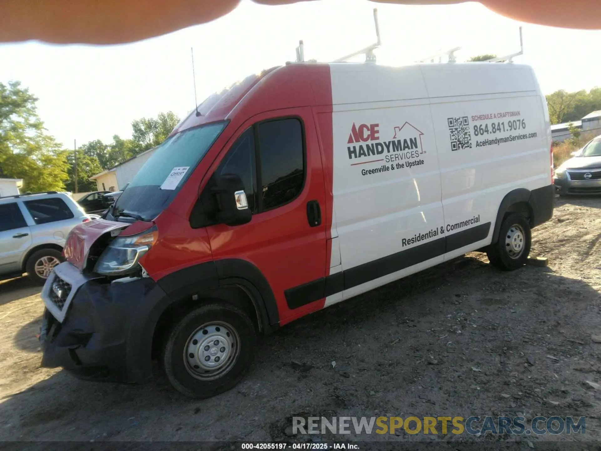 2 Photograph of a damaged car 3C6TRVDGXKE543090 RAM PROMASTER 2500 2019