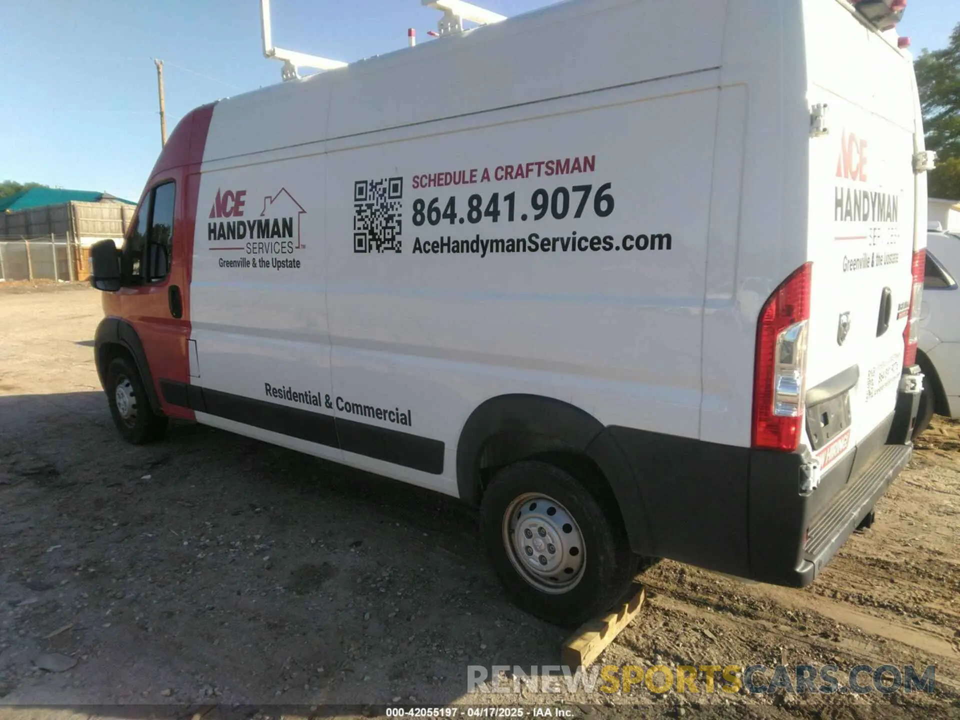 3 Photograph of a damaged car 3C6TRVDGXKE543090 RAM PROMASTER 2500 2019
