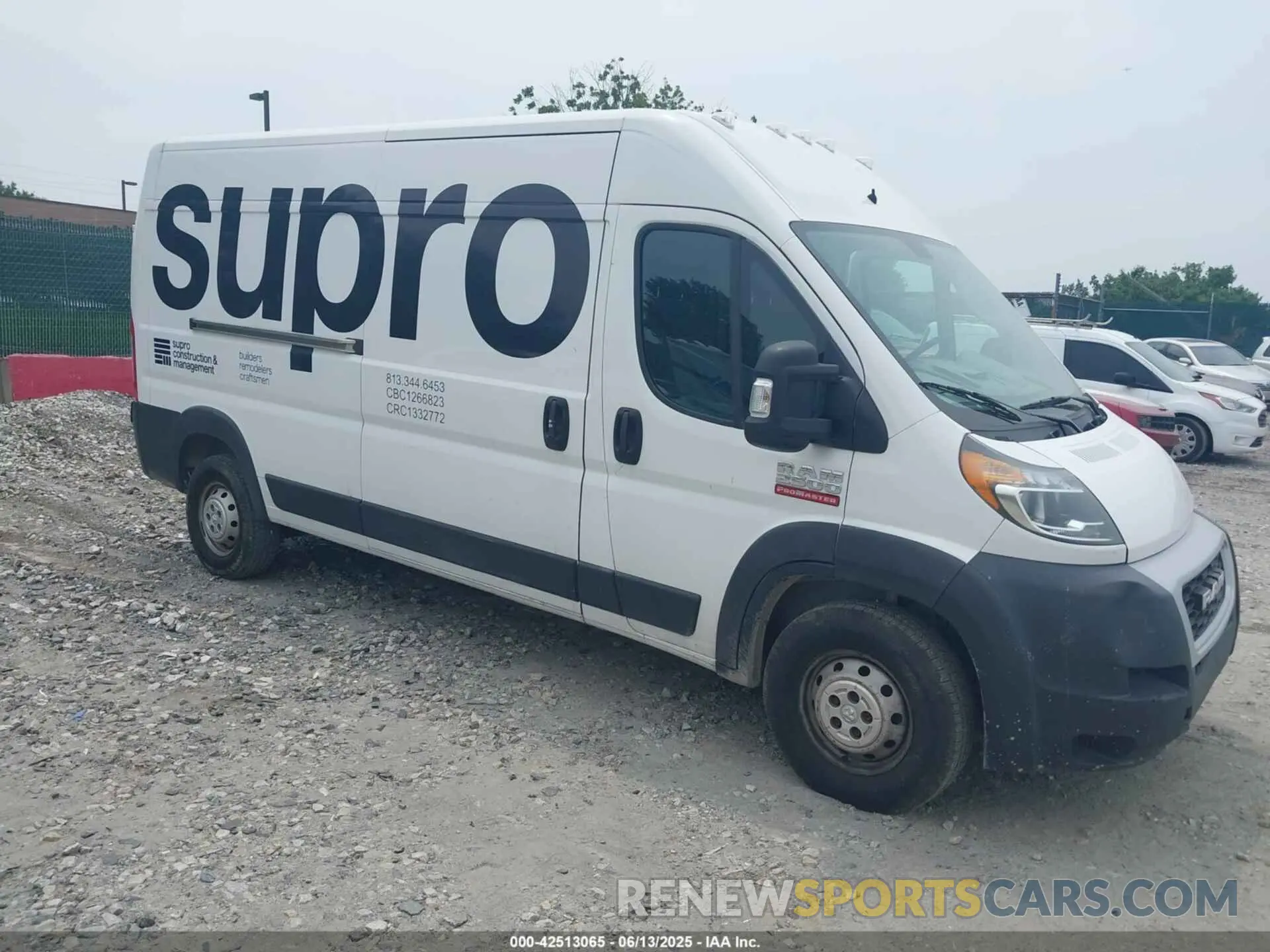 1 Photograph of a damaged car 3C6TRVDG5LE101626 RAM PROMASTER 2500 2020
