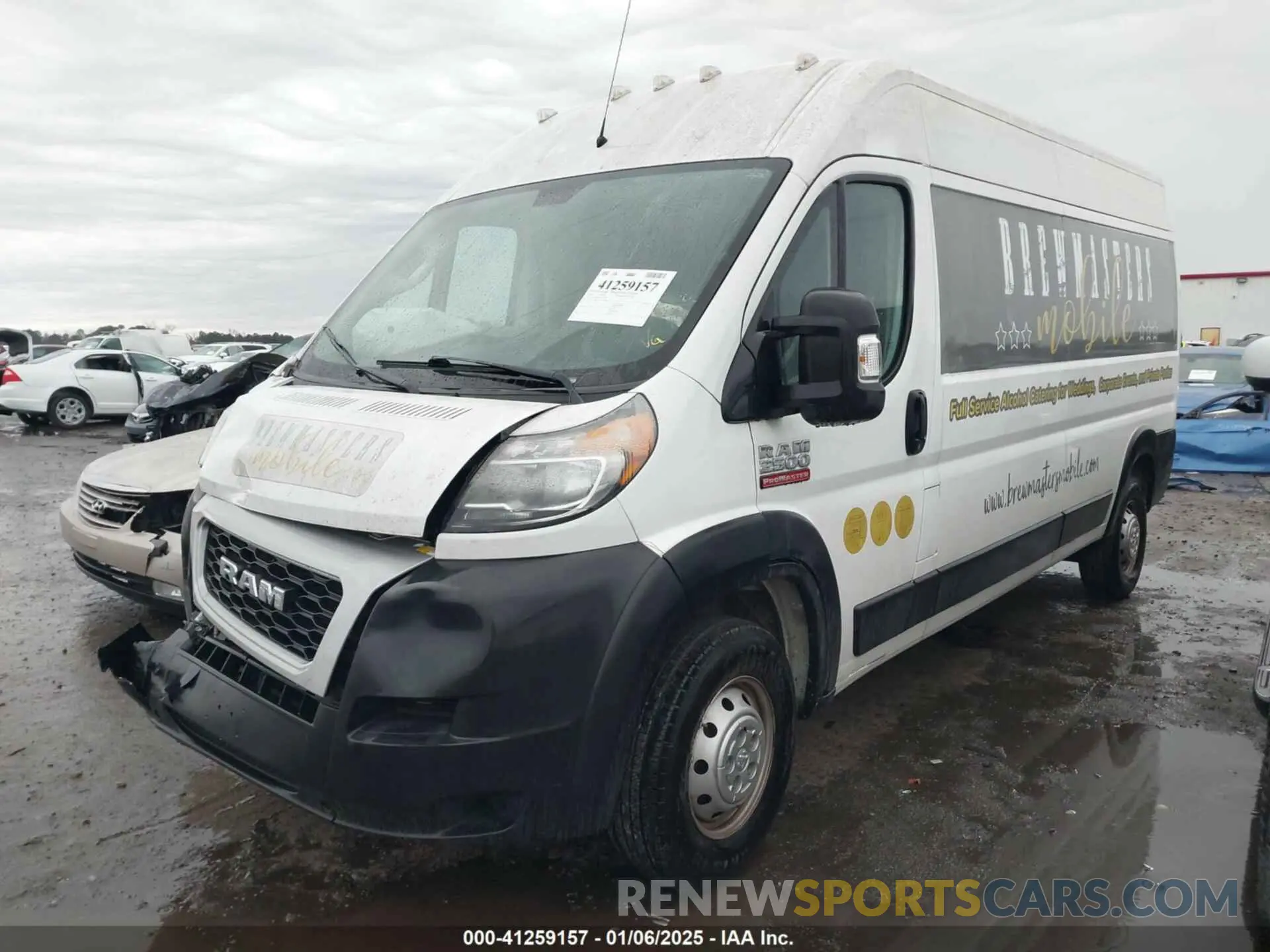 2 Photograph of a damaged car 3C6TRVDGXLE110693 RAM PROMASTER 2500 2020