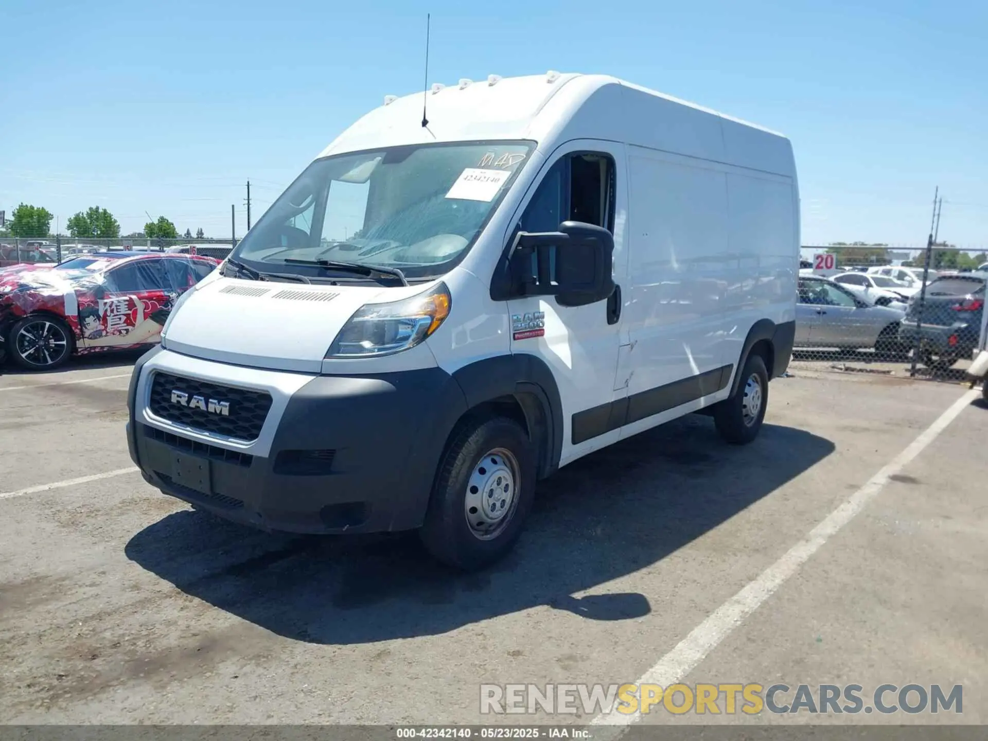 2 Photograph of a damaged car 3C6LRVCG1ME574801 RAM PROMASTER 2500 2021