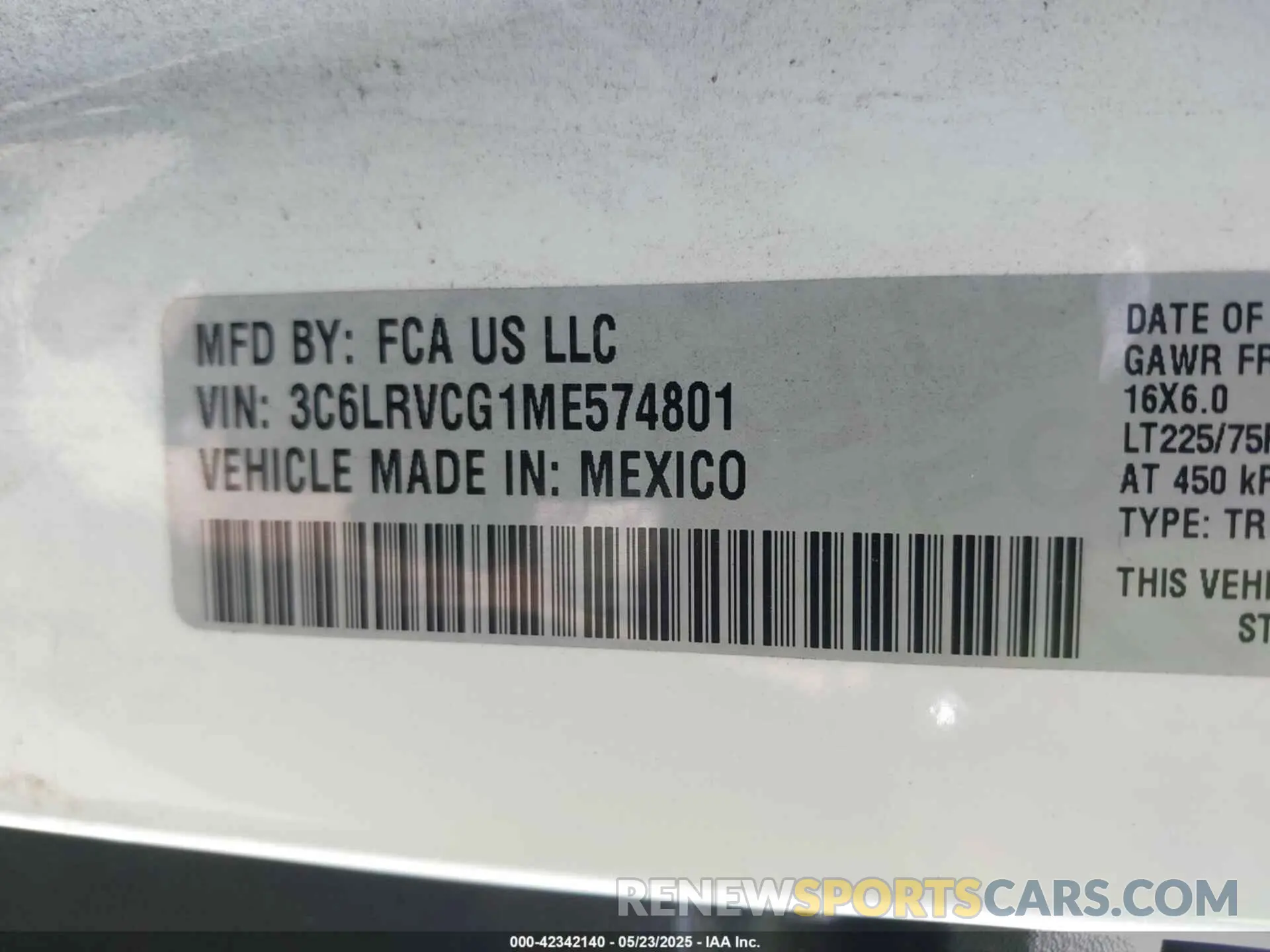 9 Photograph of a damaged car 3C6LRVCG1ME574801 RAM PROMASTER 2500 2021