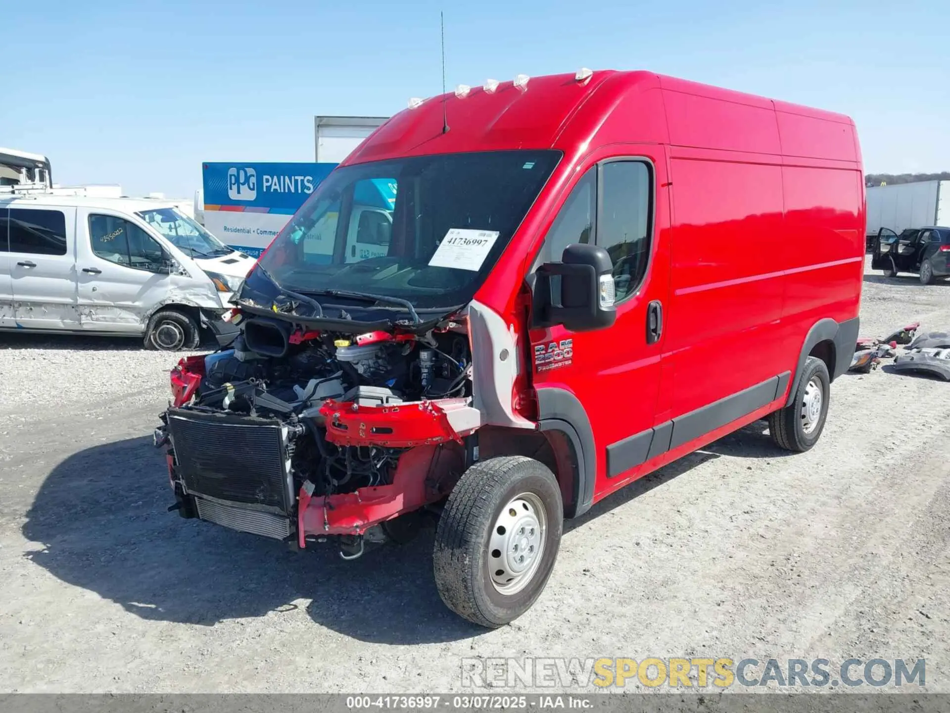 2 Photograph of a damaged car 3C6LRVCG2ME513117 RAM PROMASTER 2500 2021