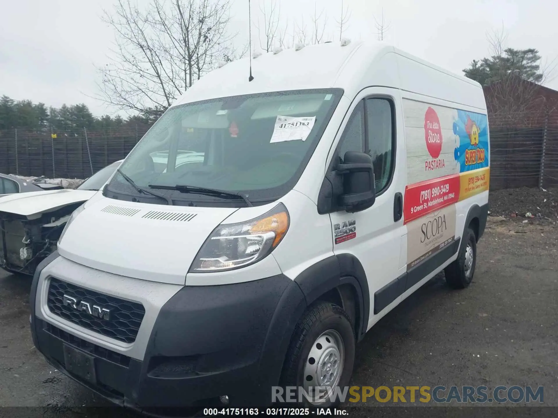 2 Photograph of a damaged car 3C6LRVCG2ME559451 RAM PROMASTER 2500 2021