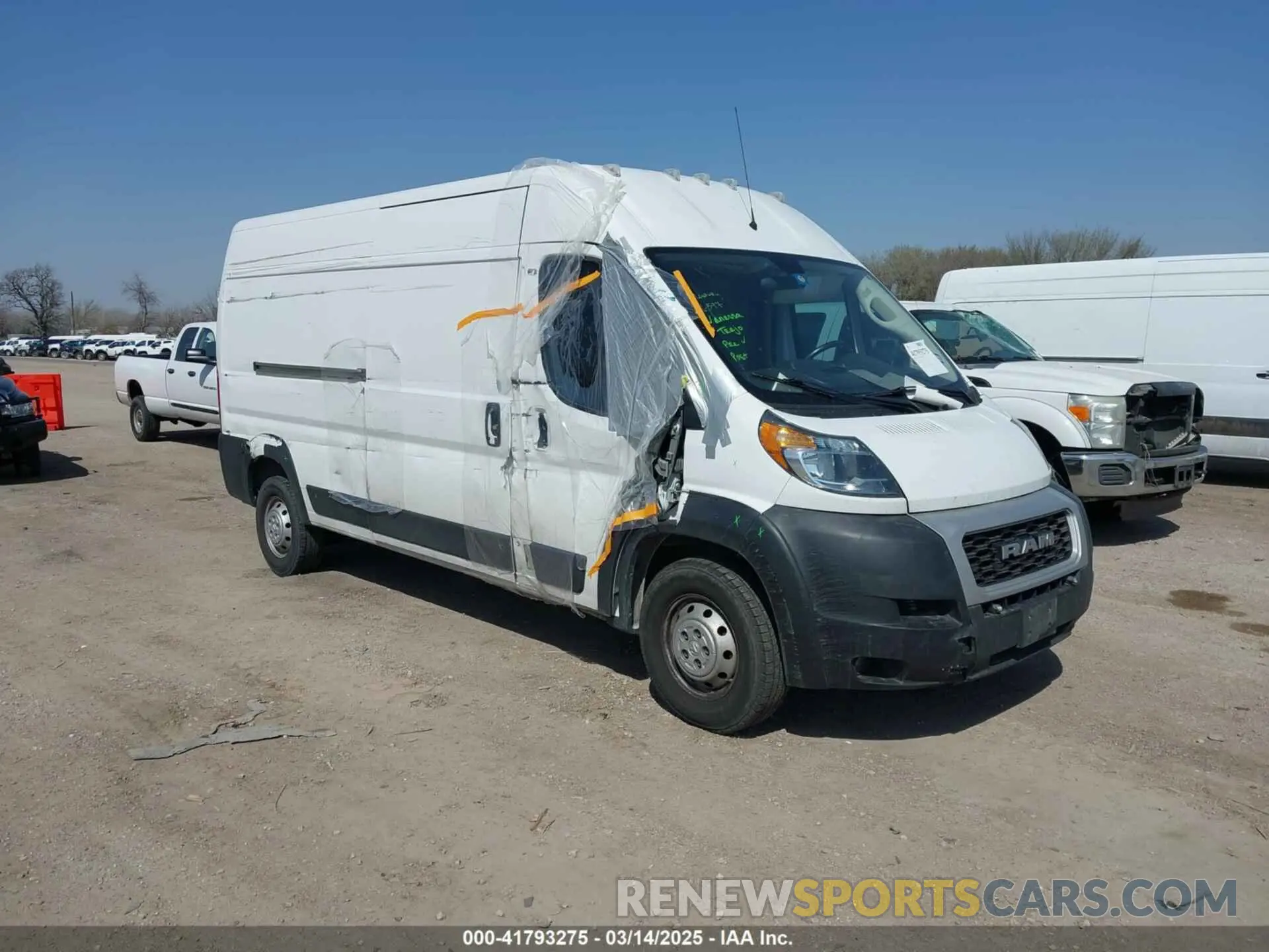 1 Photograph of a damaged car 3C6LRVDG0ME513129 RAM PROMASTER 2500 2021