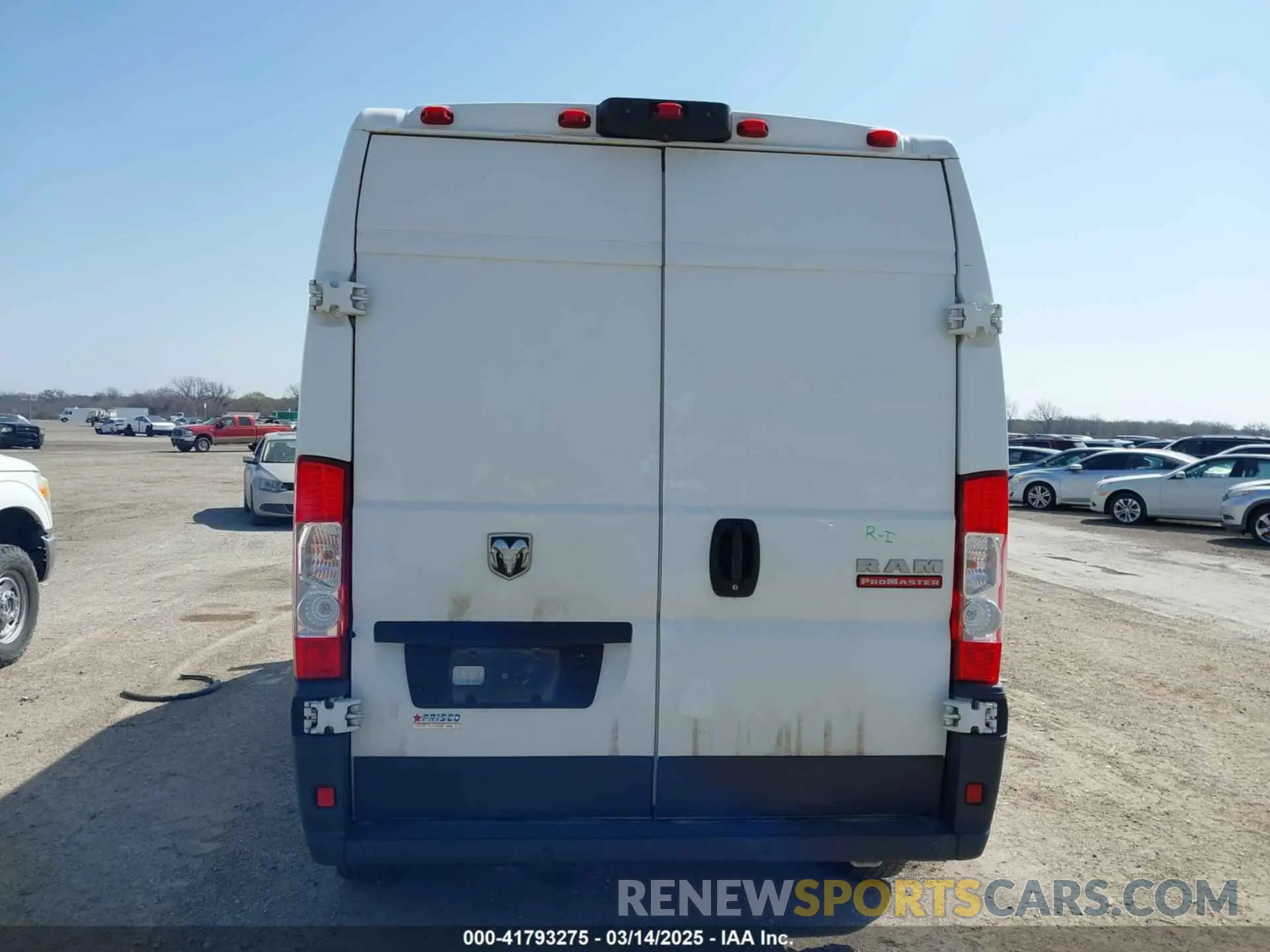 16 Photograph of a damaged car 3C6LRVDG0ME513129 RAM PROMASTER 2500 2021