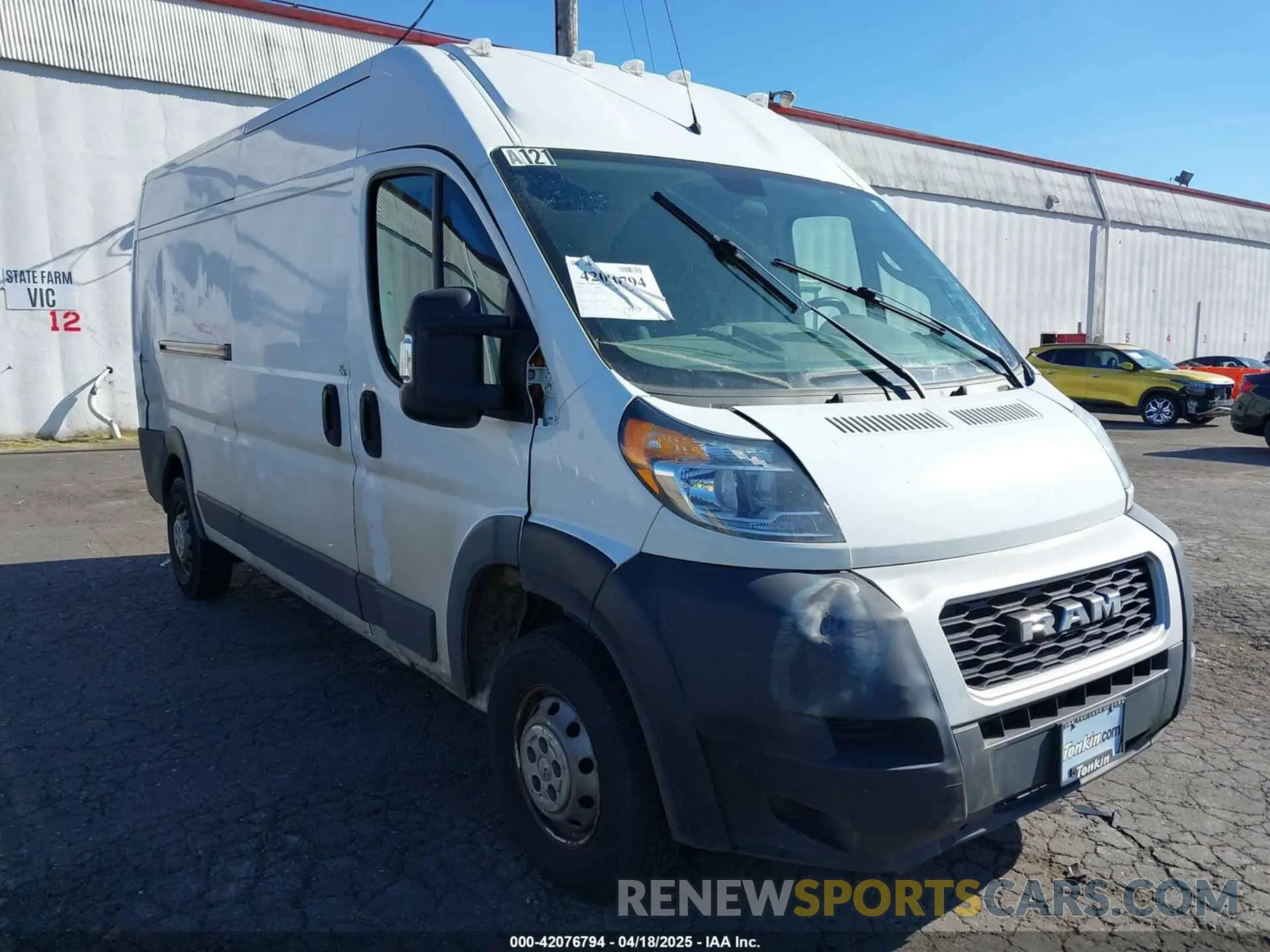 1 Photograph of a damaged car 3C6LRVDG1ME523121 RAM PROMASTER 2500 2021