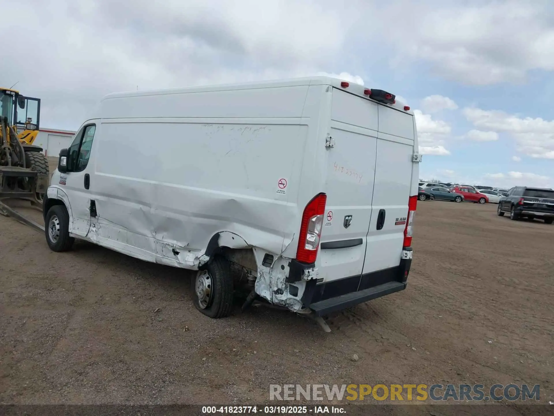 3 Photograph of a damaged car 3C6LRVDG6ME559029 RAM PROMASTER 2500 2021