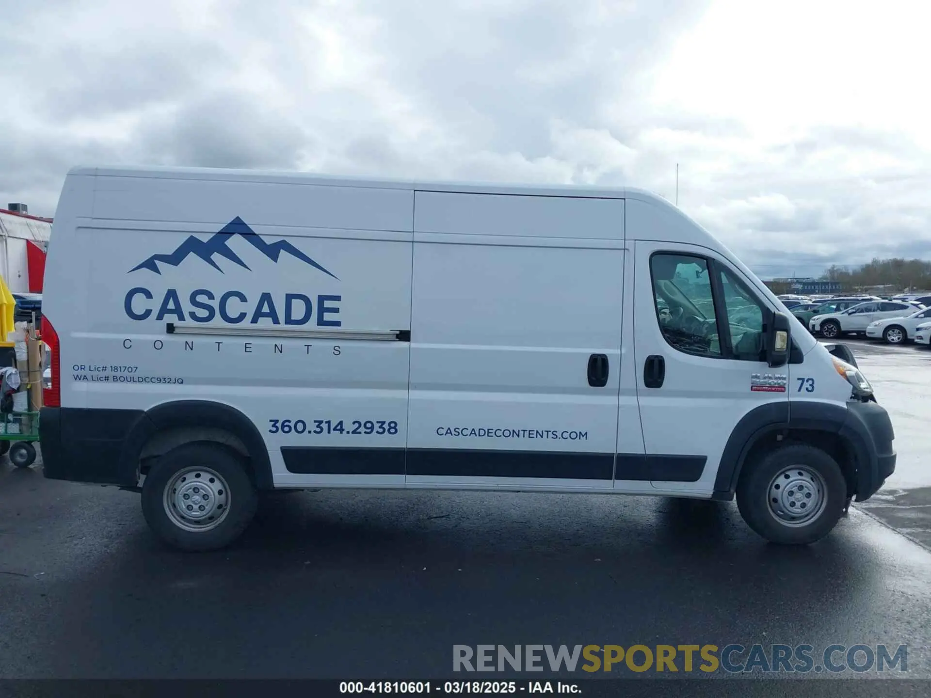13 Photograph of a damaged car 3C6LRVDG8ME513895 RAM PROMASTER 2500 2021