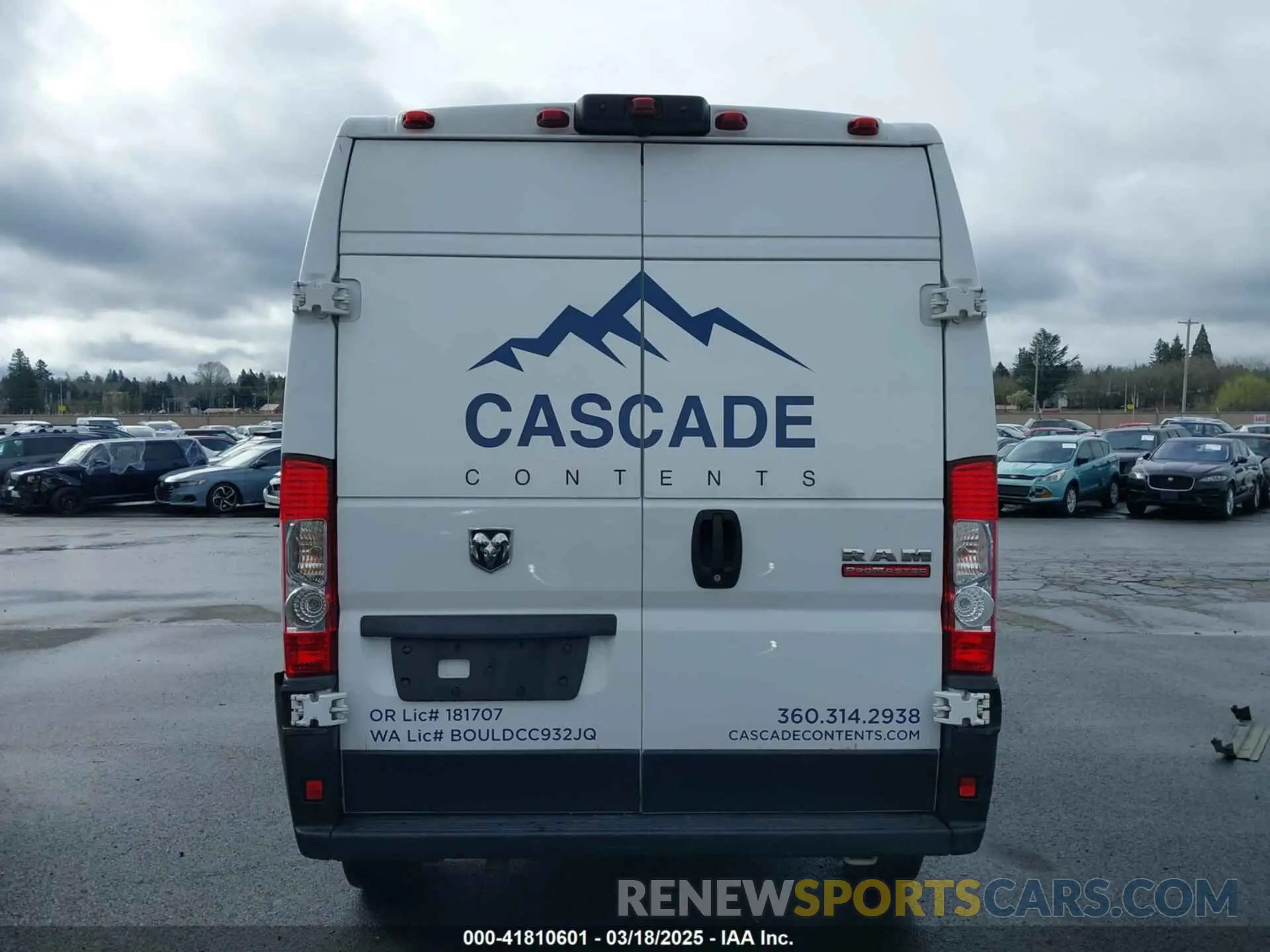 16 Photograph of a damaged car 3C6LRVDG8ME513895 RAM PROMASTER 2500 2021
