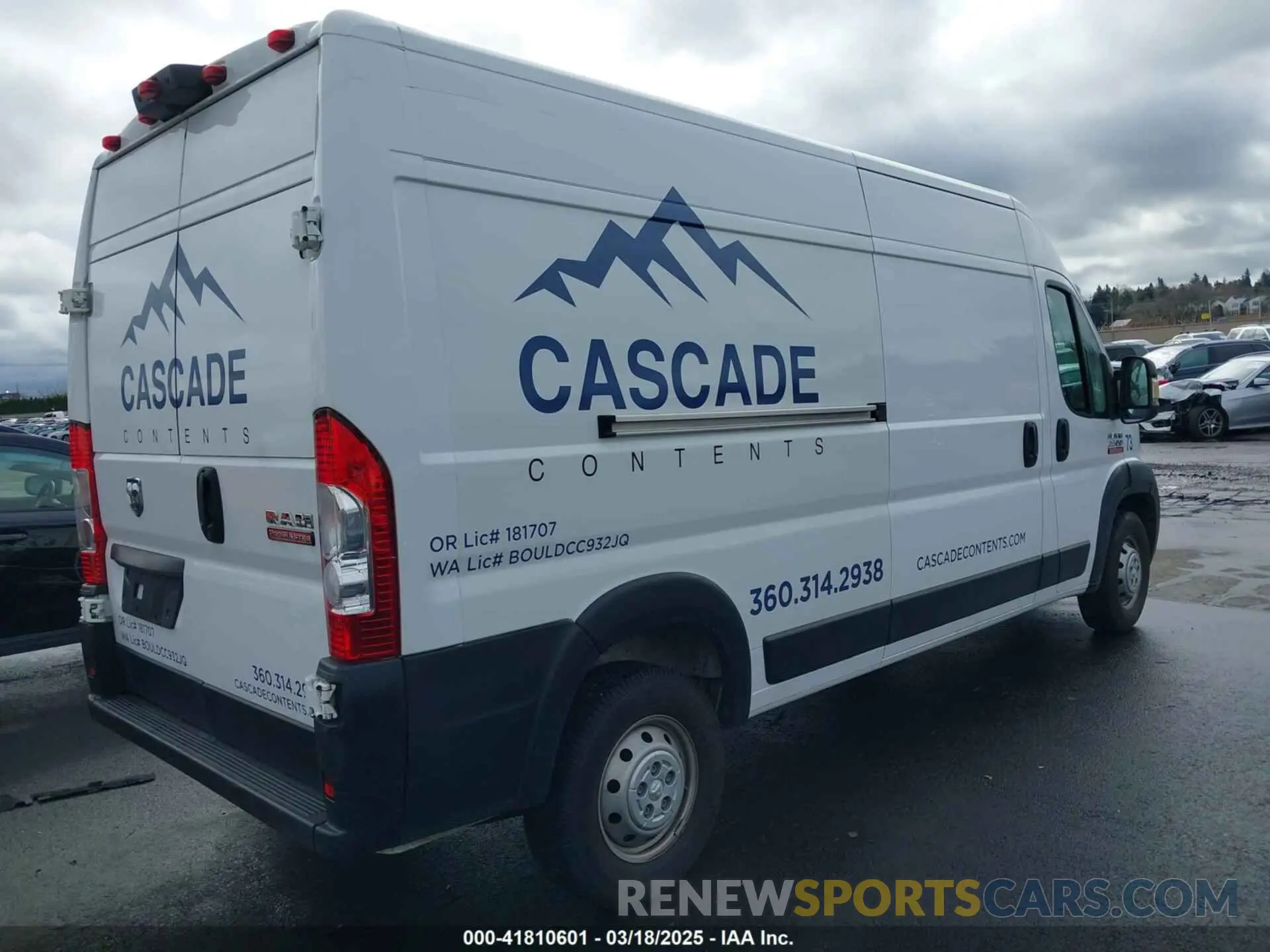 4 Photograph of a damaged car 3C6LRVDG8ME513895 RAM PROMASTER 2500 2021
