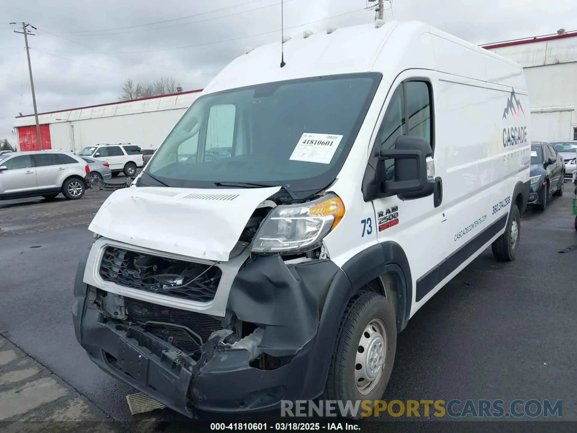 6 Photograph of a damaged car 3C6LRVDG8ME513895 RAM PROMASTER 2500 2021