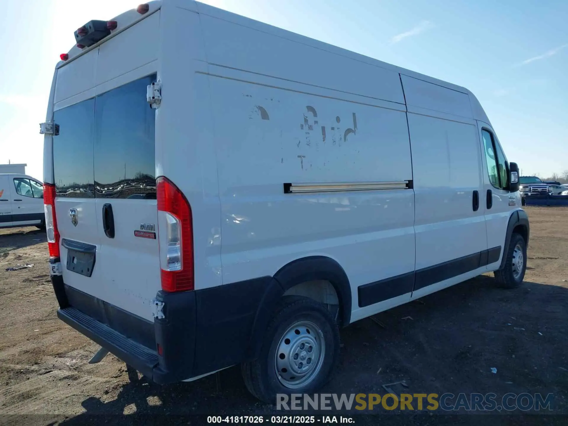 4 Photograph of a damaged car 3C6LRVDG9ME527725 RAM PROMASTER 2500 2021