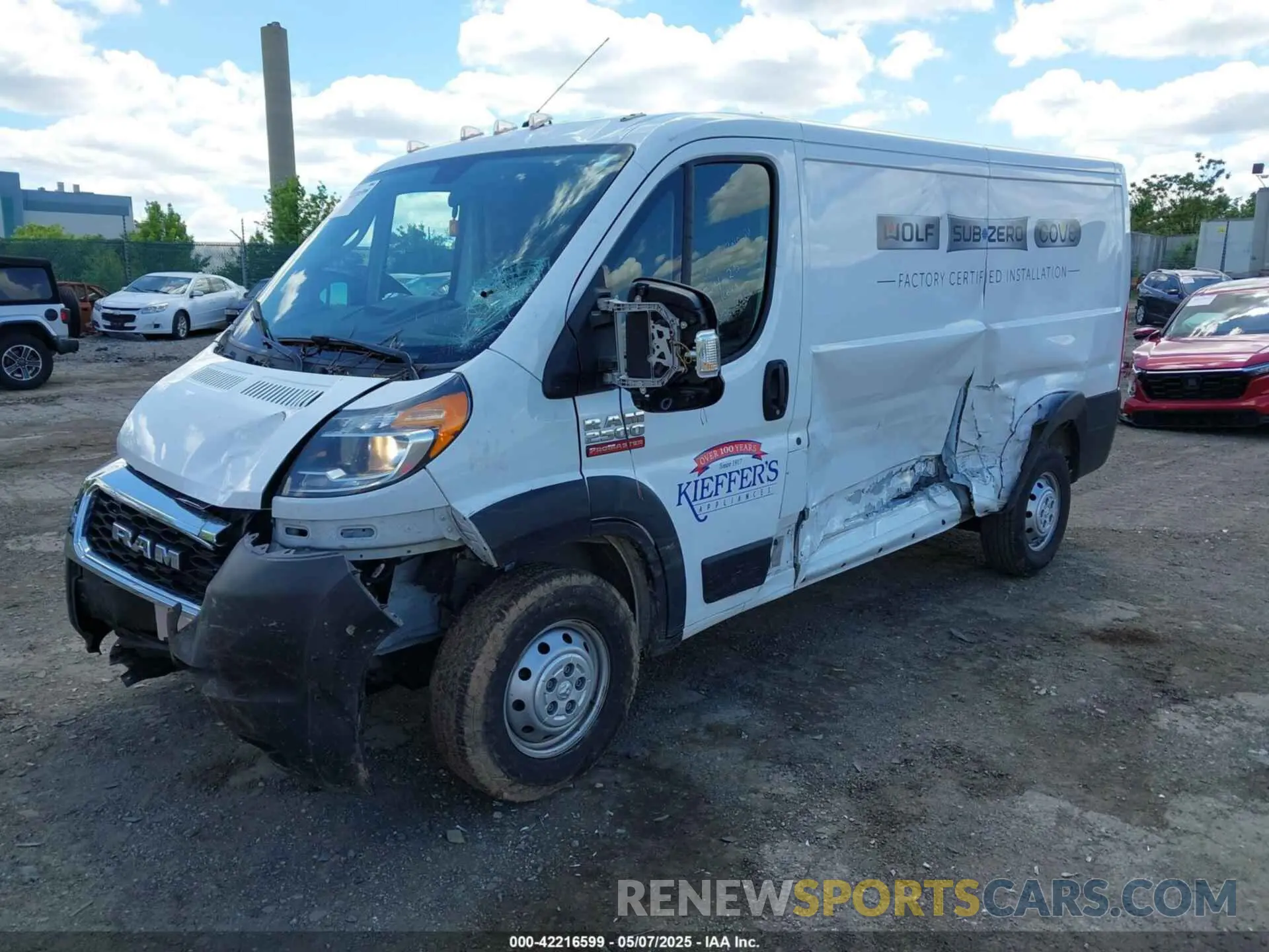 2 Photograph of a damaged car 3C6LRVVG4ME529686 RAM PROMASTER 2500 2021